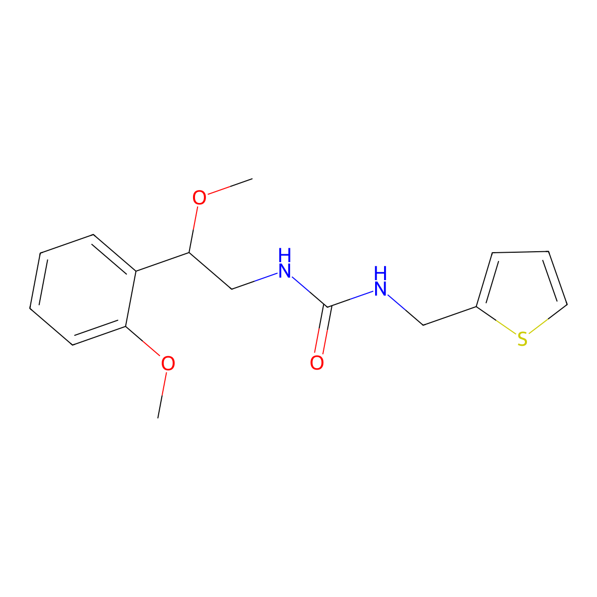 1-(2-Methoxy-2-(2-methoxyphenyl)ethyl)-3-(thiophen-2-ylmethyl)urea molecular structure, CAS 1795194-91-0