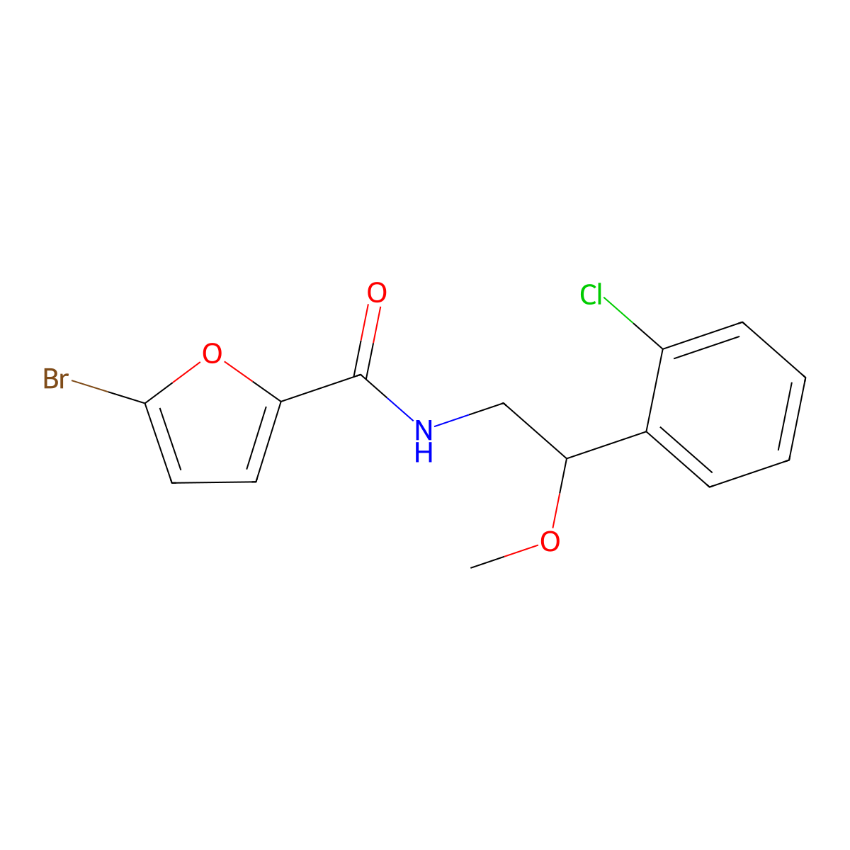 5-bromo-N-[2-(2-chlorophenyl)-2-methoxyethyl]furan-2-carboxamide molecular structure, CAS 1795195-18-4