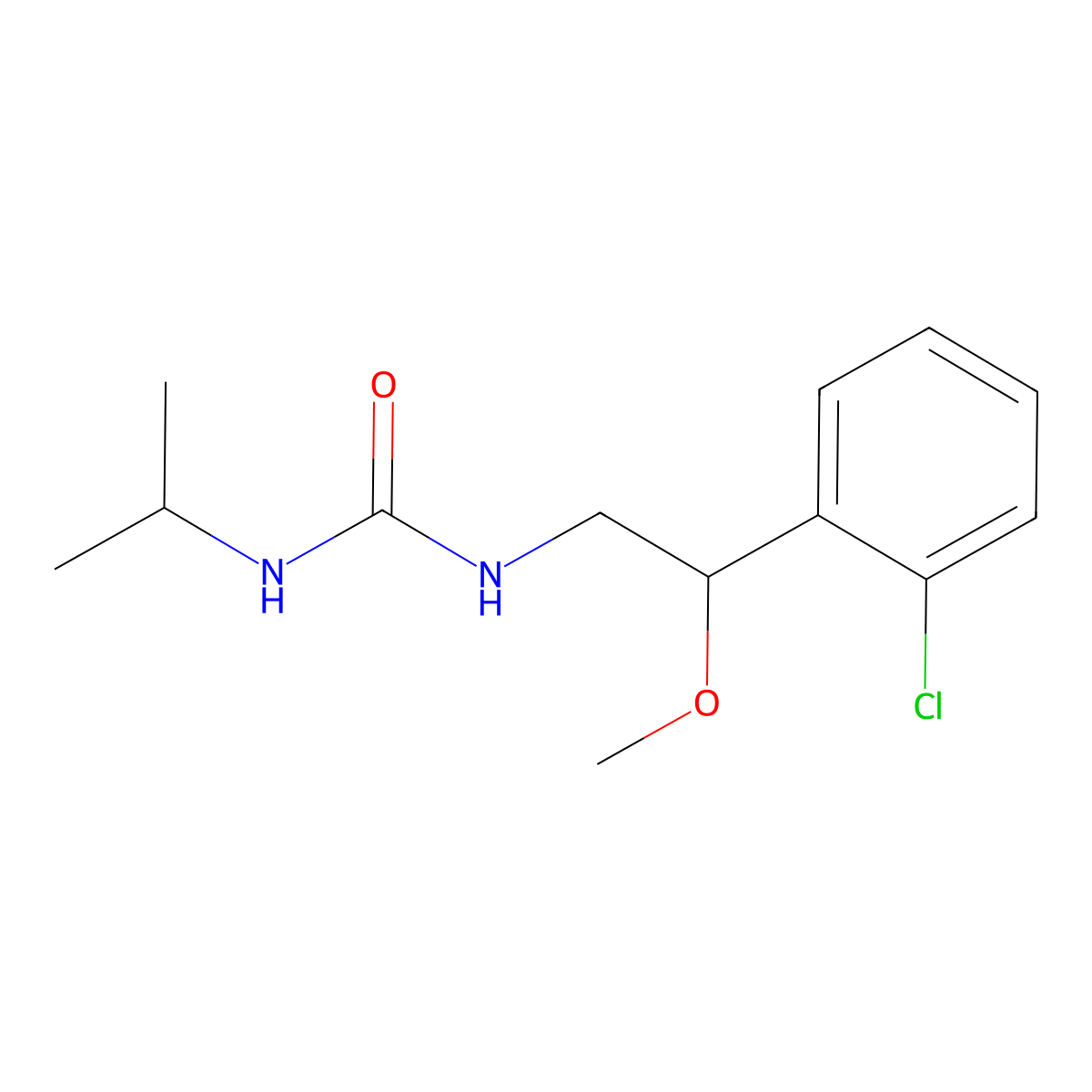 1-(2-(2-Chlorophenyl)-2-methoxyethyl)-3-isopropylurea molecular structure, CAS 1795195-54-8