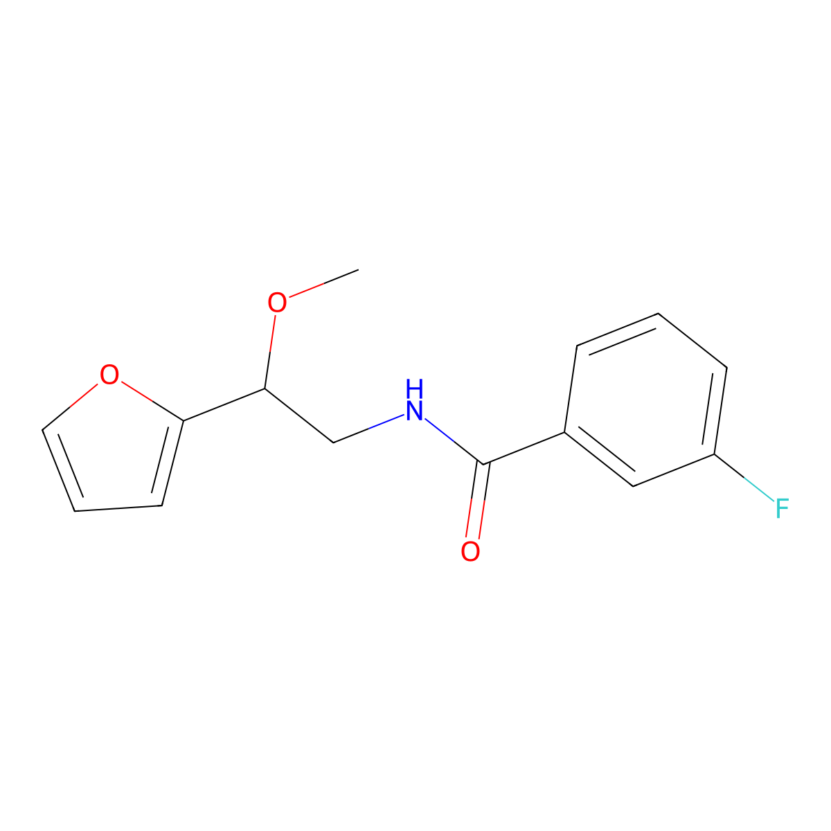3-fluoro-N-[2-(furan-2-yl)-2-methoxyethyl]benzamide molecular structure, CAS 1795195-75-3