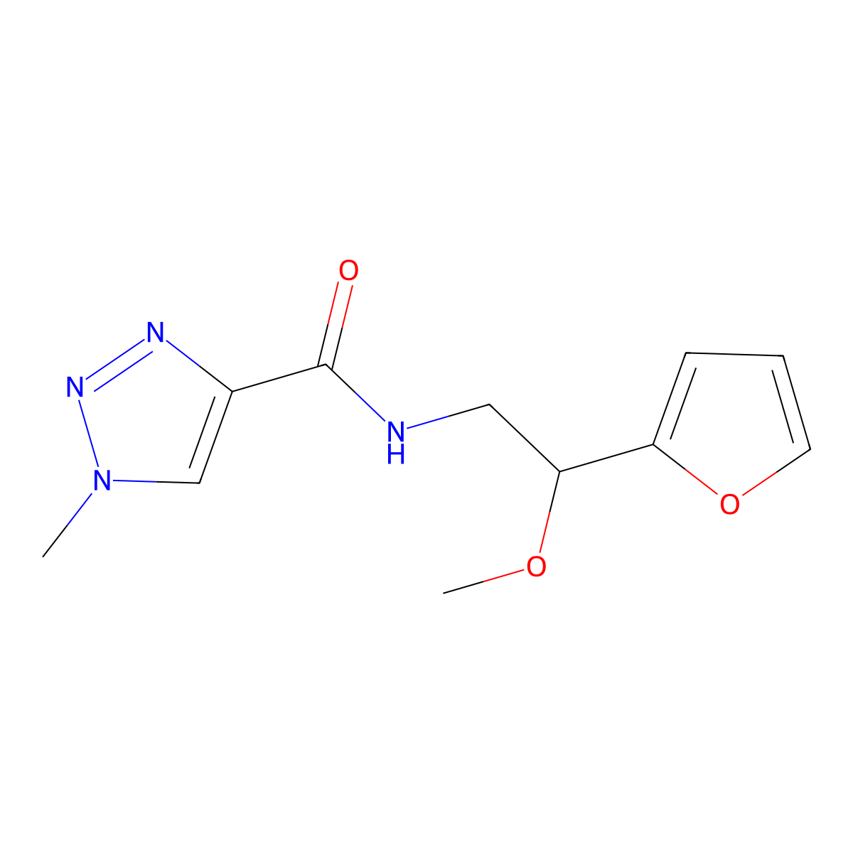 N-[2-(furan-2-yl)-2-methoxyethyl]-1-methyl-1H-1,2,3-triazole-4-carboxamide molecular structure, CAS 1795196-01-8