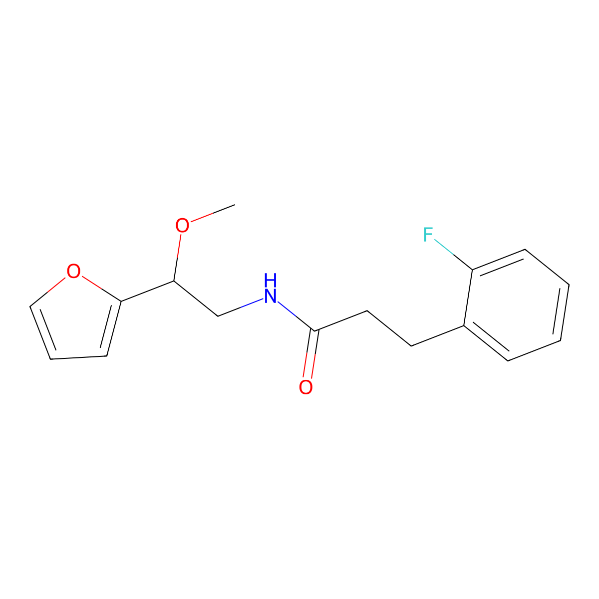 3-(2-fluorophenyl)-N-[2-(furan-2-yl)-2-methoxyethyl]propanamide molecular structure, CAS 1795196-09-6