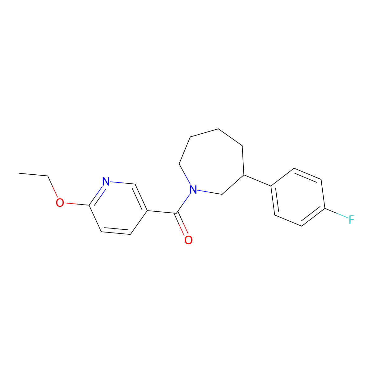 (6-Ethoxypyridin-3-yl)(3-(4-fluorophenyl)azepan-1-yl)methanone molecular structure, CAS 1795197-00-0