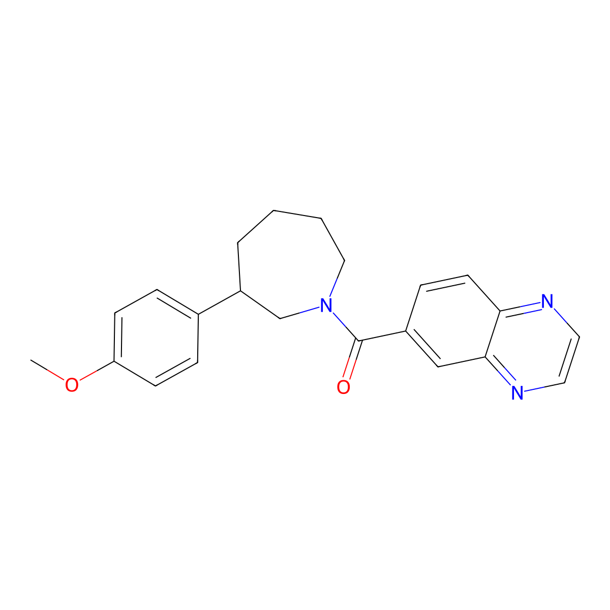 (3-(4-Methoxyphenyl)azepan-1-yl)(quinoxalin-6-yl)methanone molecular structure, CAS 1795197-23-7