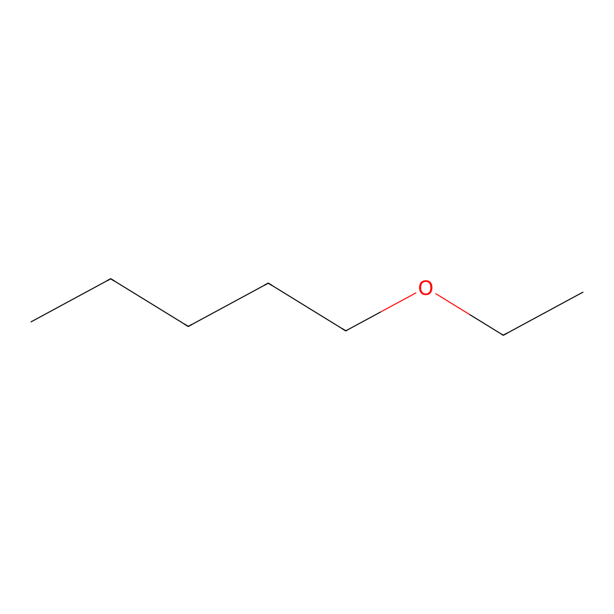 Amyl ethyl ether molecular structure, CAS 17952-11-3