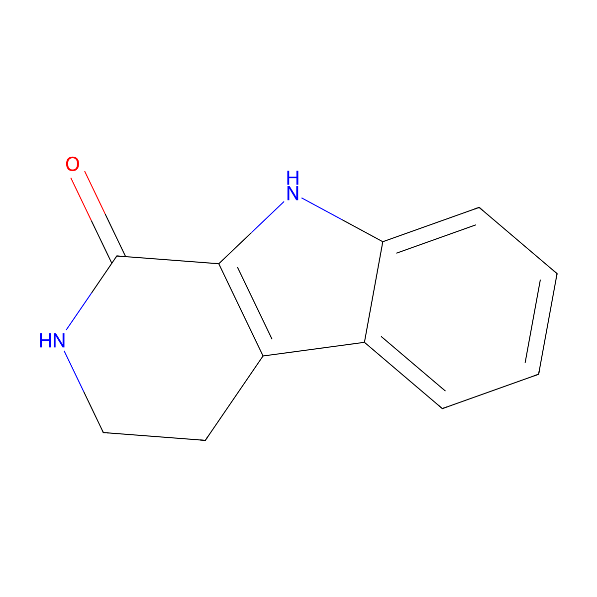2,3,4,9-Tetrahydro-1H-pyrido(3,4-b)indol-1-one molecular structure, CAS 17952-82-8