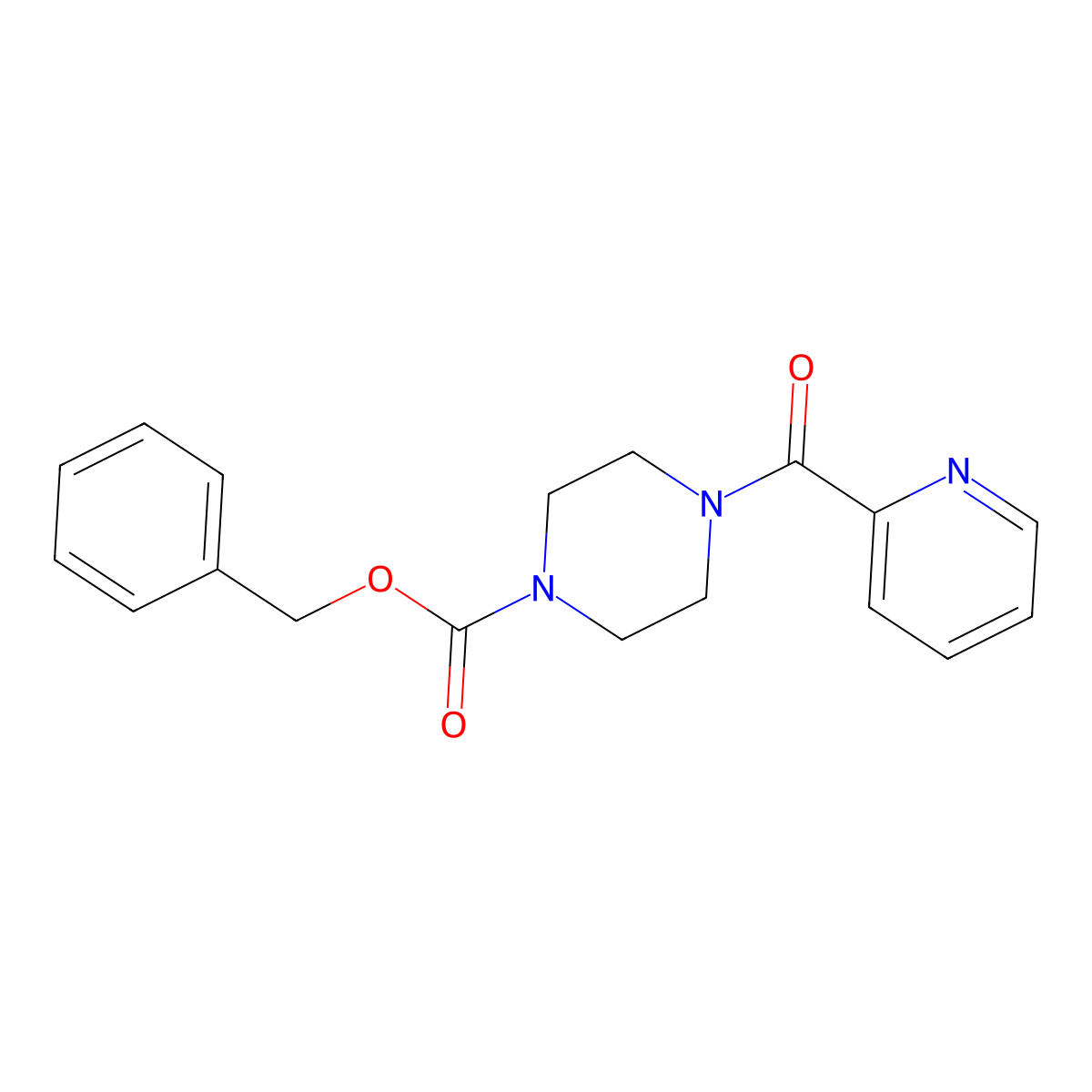 Benzyl 4-(pyridine-2-carbonyl)piperazine-1-carboxylate molecular structure, CAS 1795202-22-0