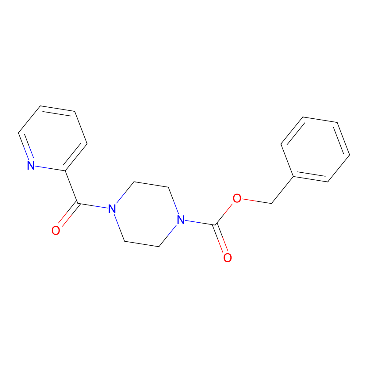 Benzyl 4-(pyridine-2-carbonyl)piperazine-1-carboxylate molecular structure, CAS 1795202-22-0