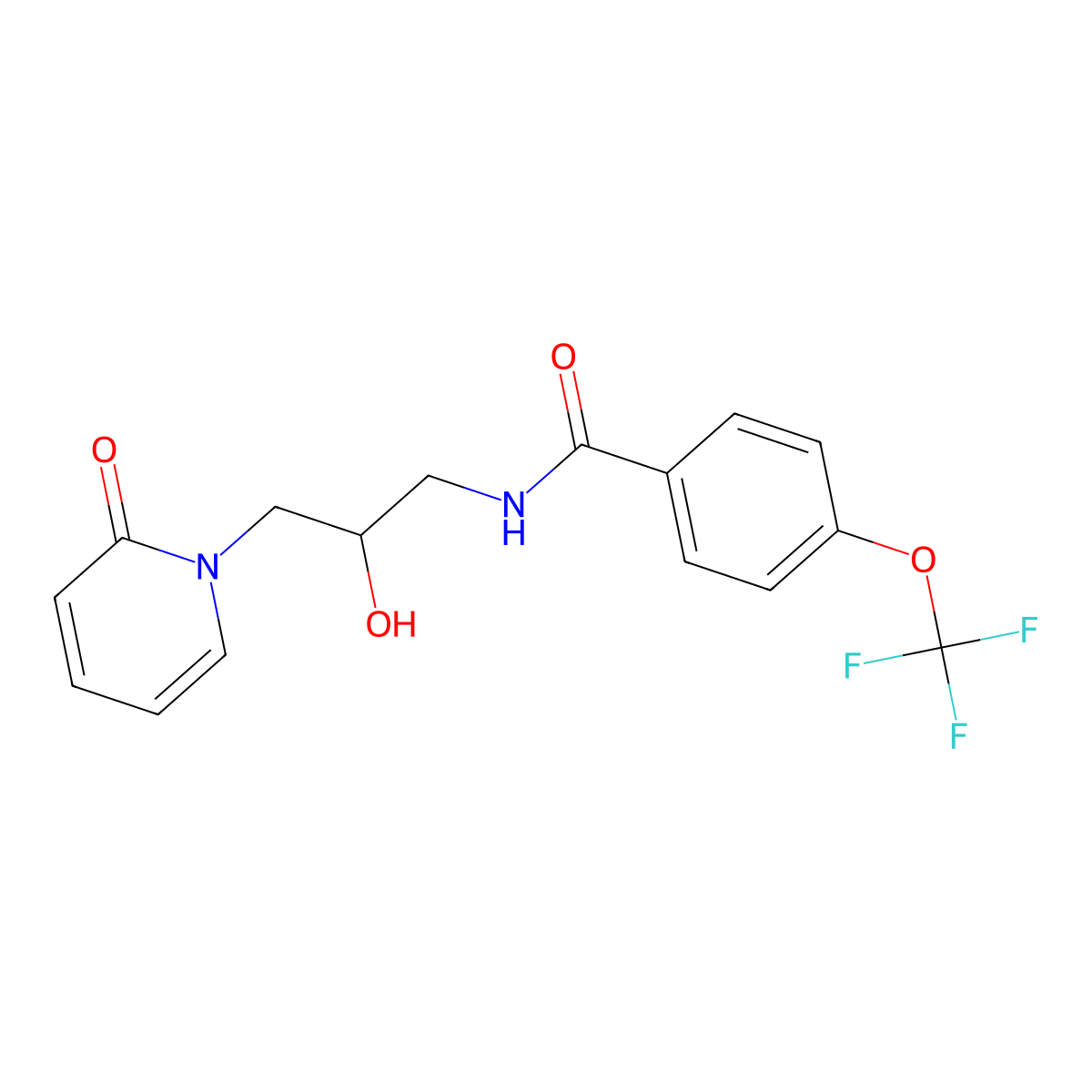 N-(2-hydroxy-3-(2-oxopyridin-1(2H)-yl)propyl)-4-(trifluoromethoxy)benzamide molecular structure, CAS 1795210-28-4
