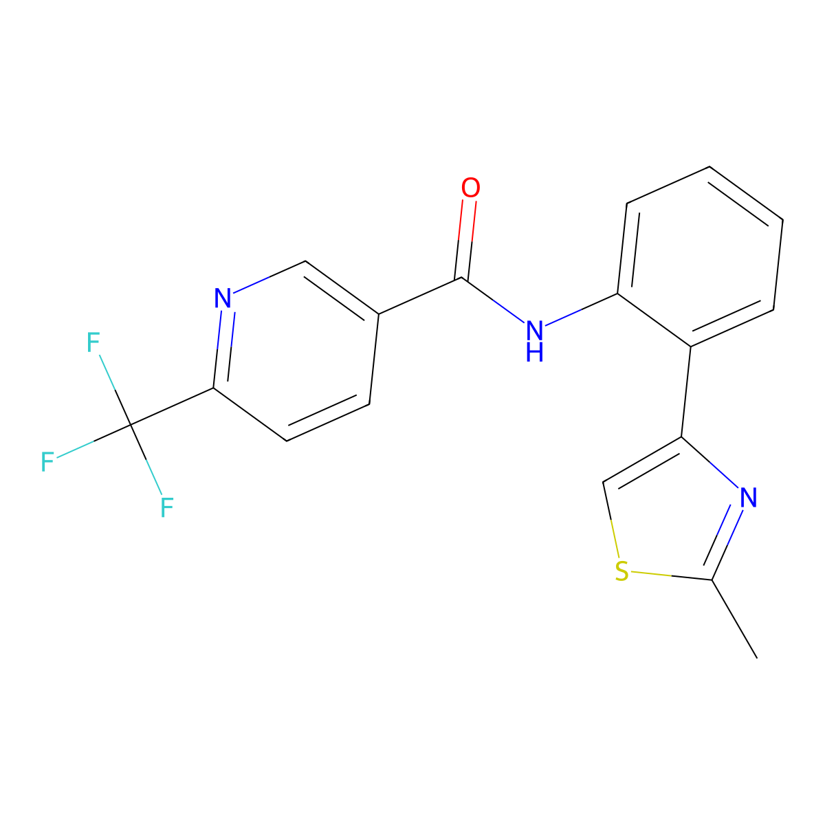 N-(2-(2-methylthiazol-4-yl)phenyl)-6-(trifluoromethyl)nicotinamide molecular structure, CAS 1795210-63-7