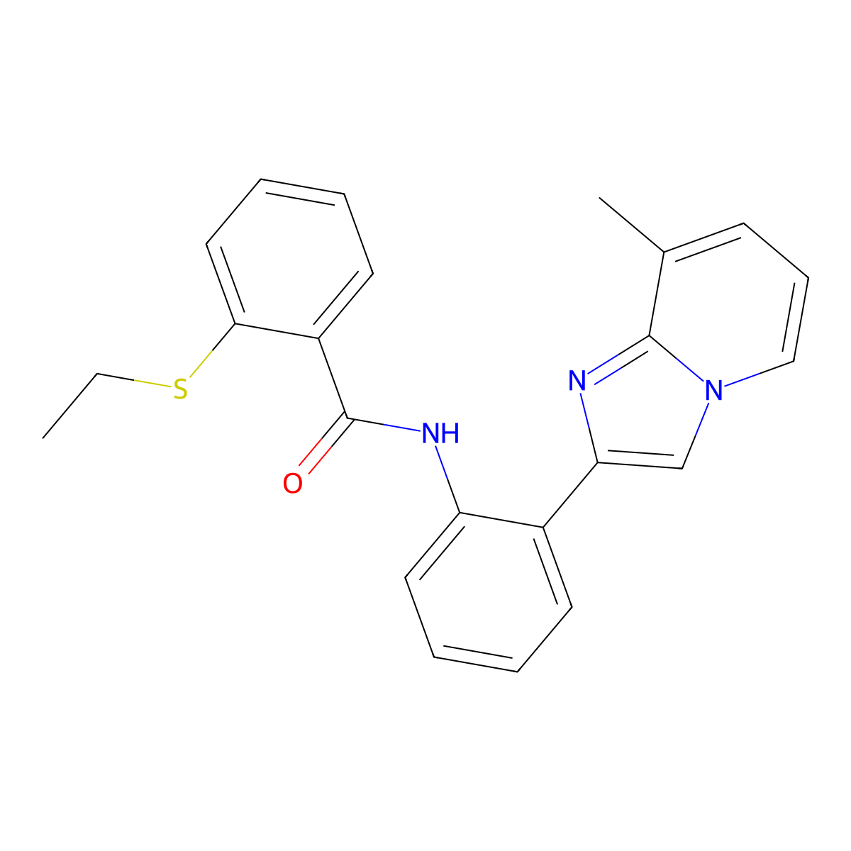 2-(ethylthio)-N-(2-(8-methylimidazo[1,2-a]pyridin-2-yl)phenyl)benzamide molecular structure, CAS 1795210-70-6