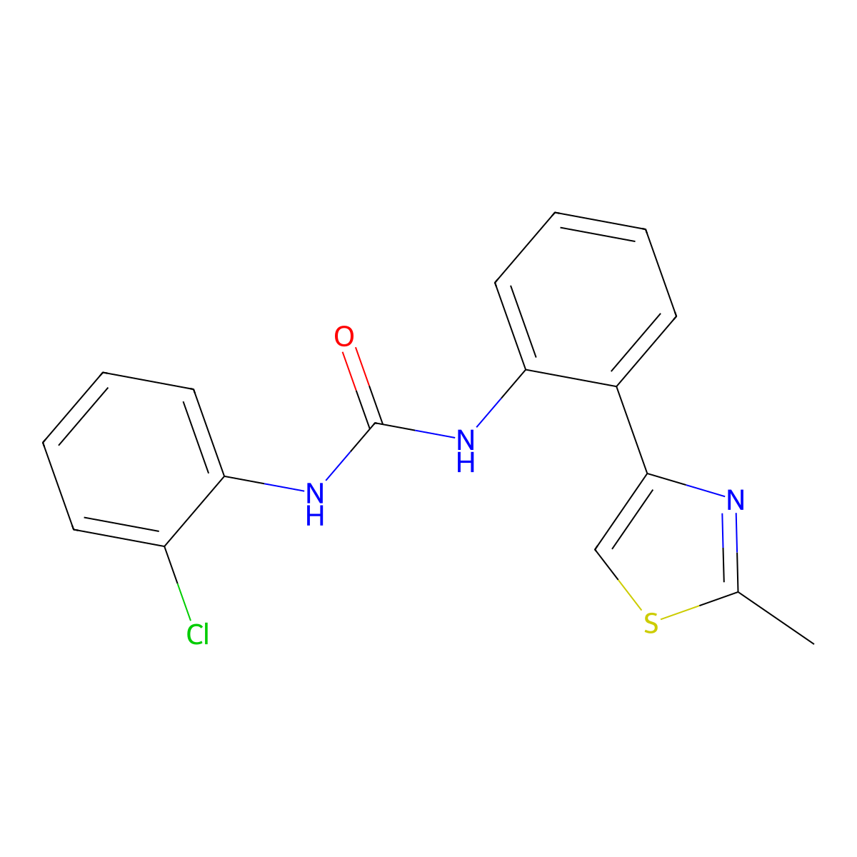 1-(2-Chlorophenyl)-3-(2-(2-methylthiazol-4-yl)phenyl)urea molecular structure, CAS 1795211-07-2