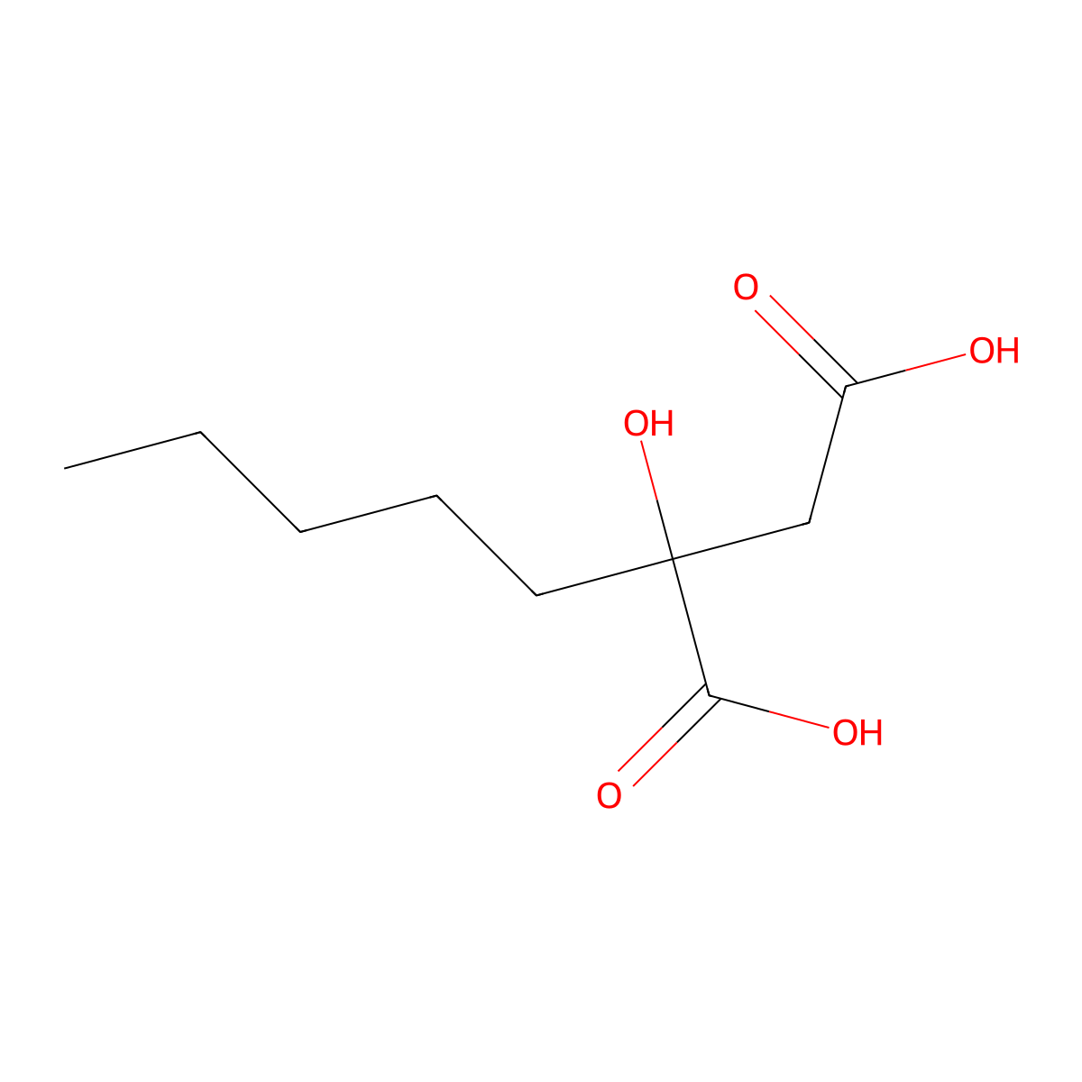 2-Hydroxy-2-pentylbutanedioic acid molecular structure, CAS 1795212-80-4