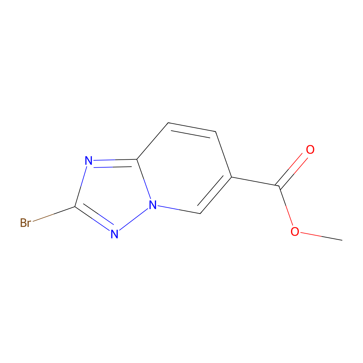 Methyl 2-bromo-[1,2,4]triazolo[1,5-a]pyridine-6-carboxylate molecular structure, CAS 1795232-59-5