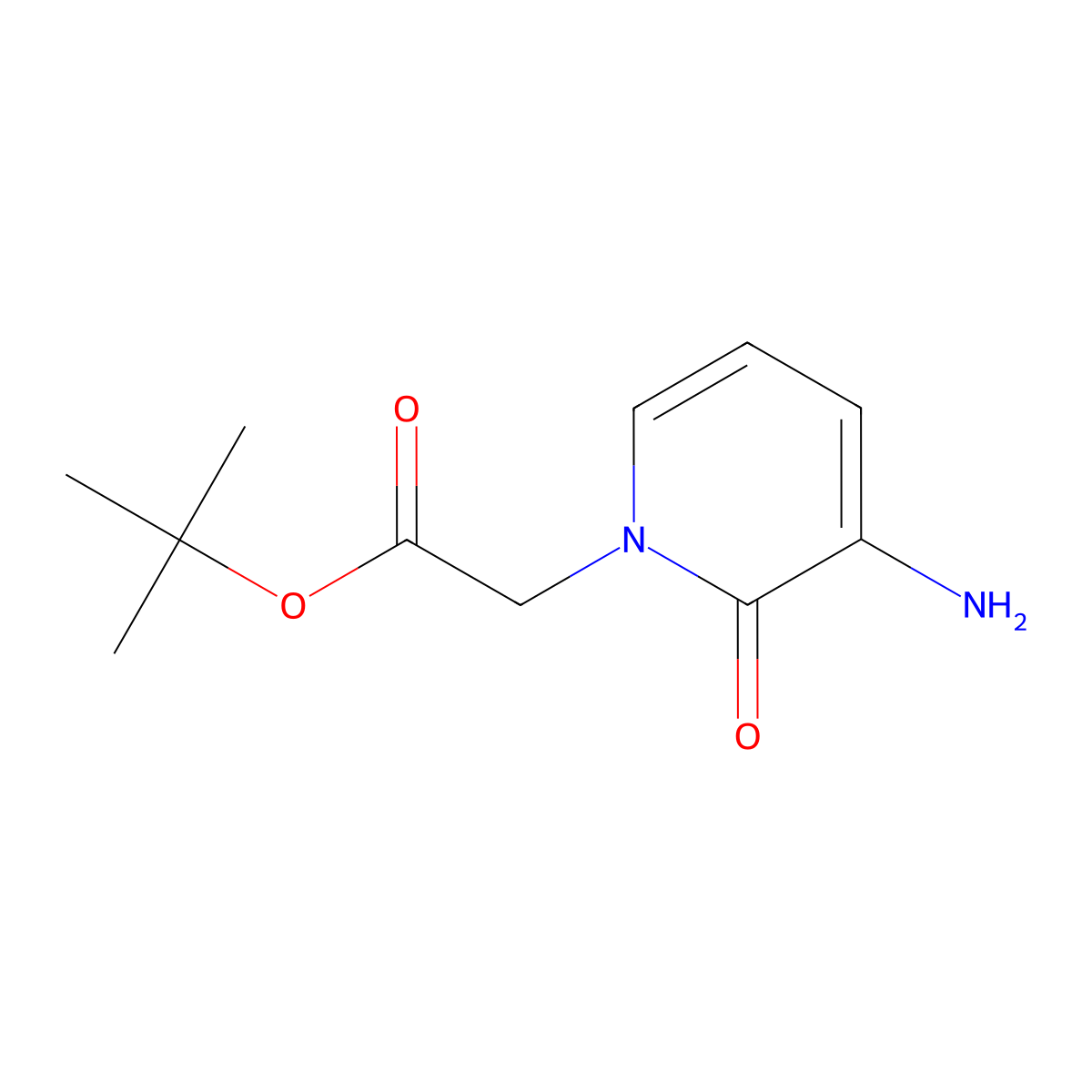 3-Amino-1-(tert-butoxycarbonylmethyl)-2-pyridinone molecular structure, CAS 179524-10-8