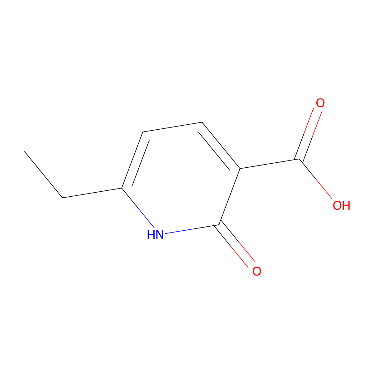 2-Hydroxy-6-ethylpyridine-3-carboxylic acid molecular structure, CAS 179524-36-8