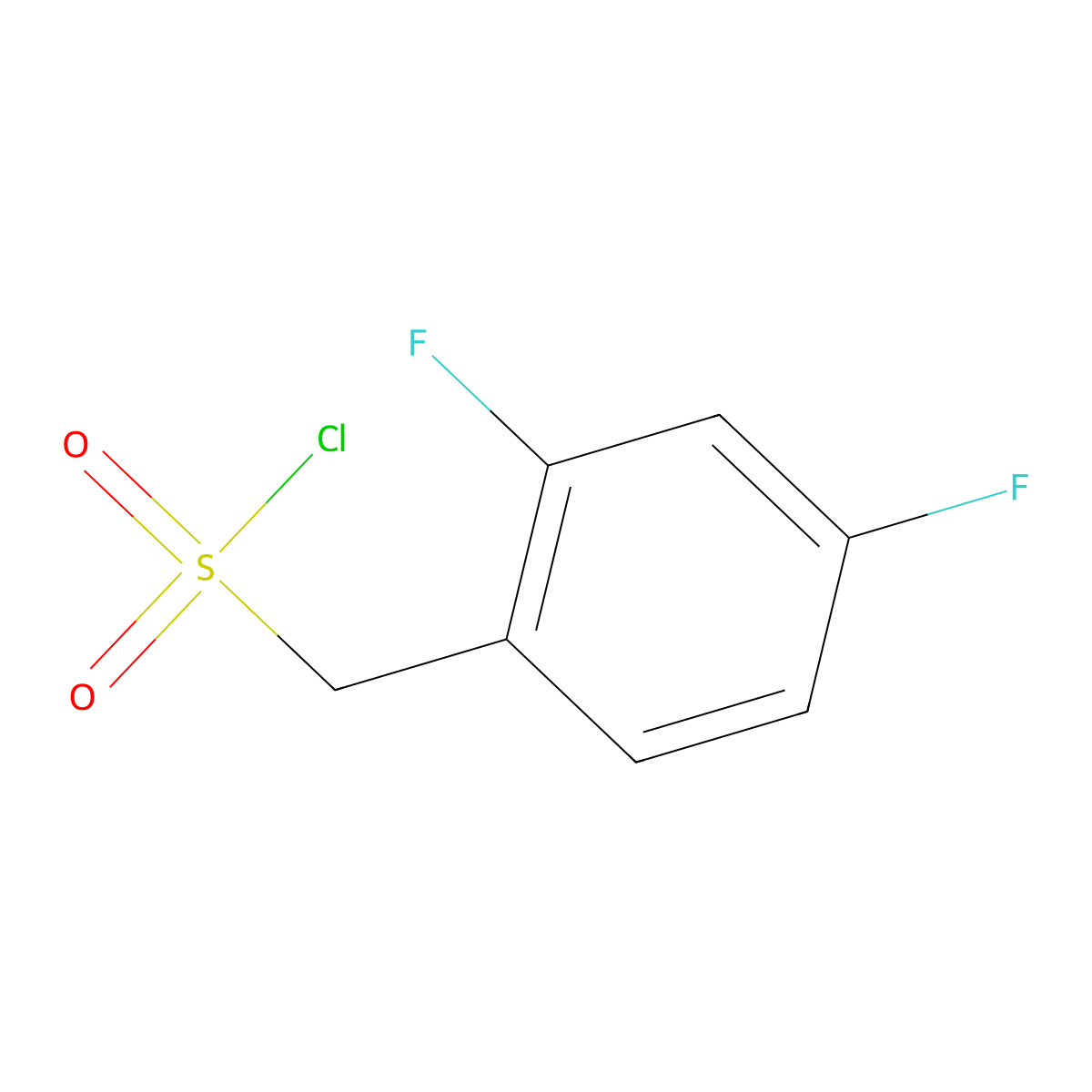 (2,4-difluorophenyl)methanesulfonyl Chloride molecular structure, CAS 179524-68-6