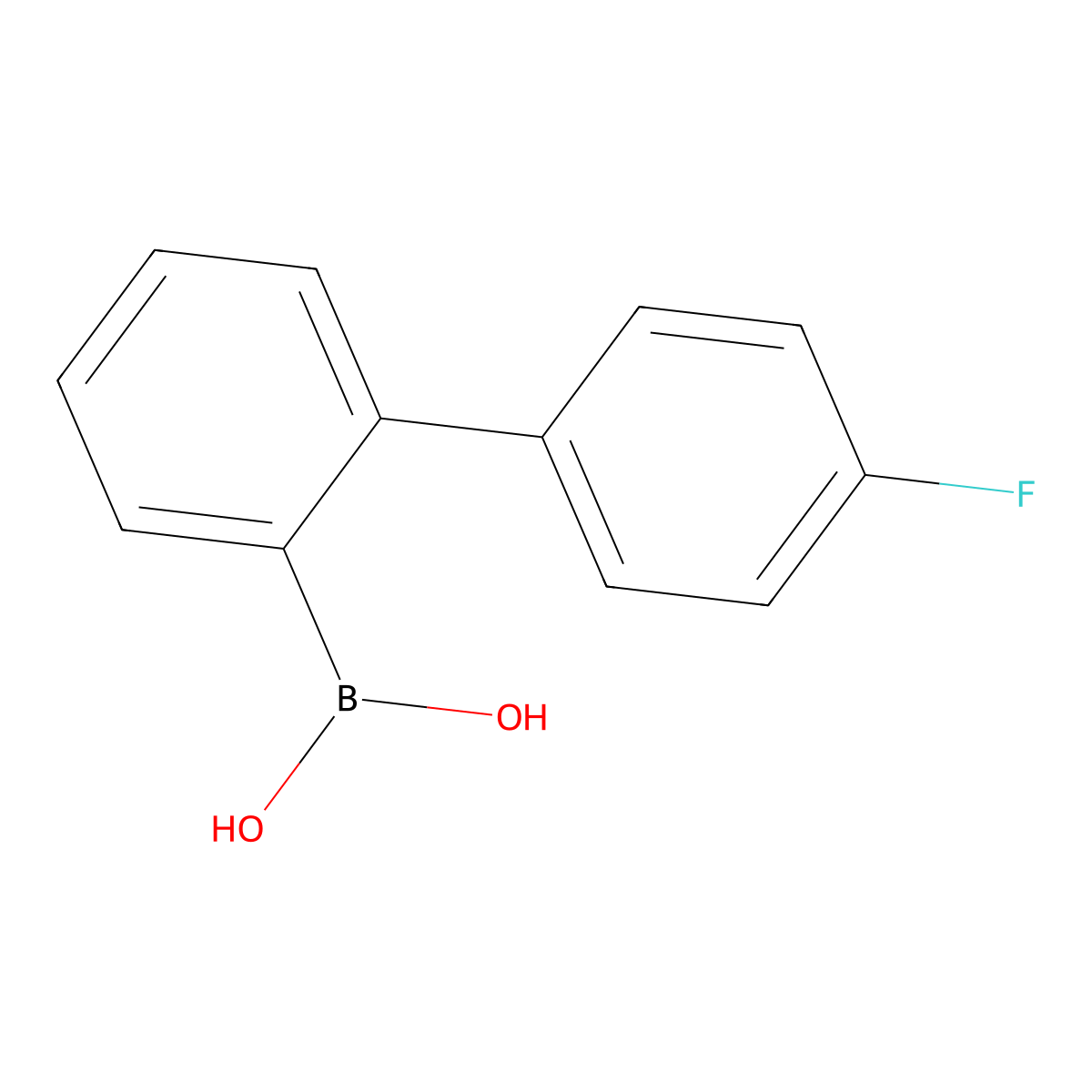 (4'-Fluoro-[1,1'-biphenyl]-2-yl)boronic acid molecular structure, CAS 179526-94-4
