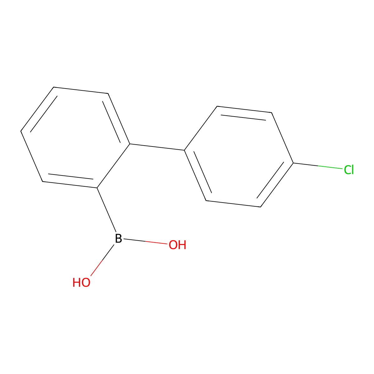 4'-Chlorobiphenyl-2-boronic acid molecular structure, CAS 179526-96-6