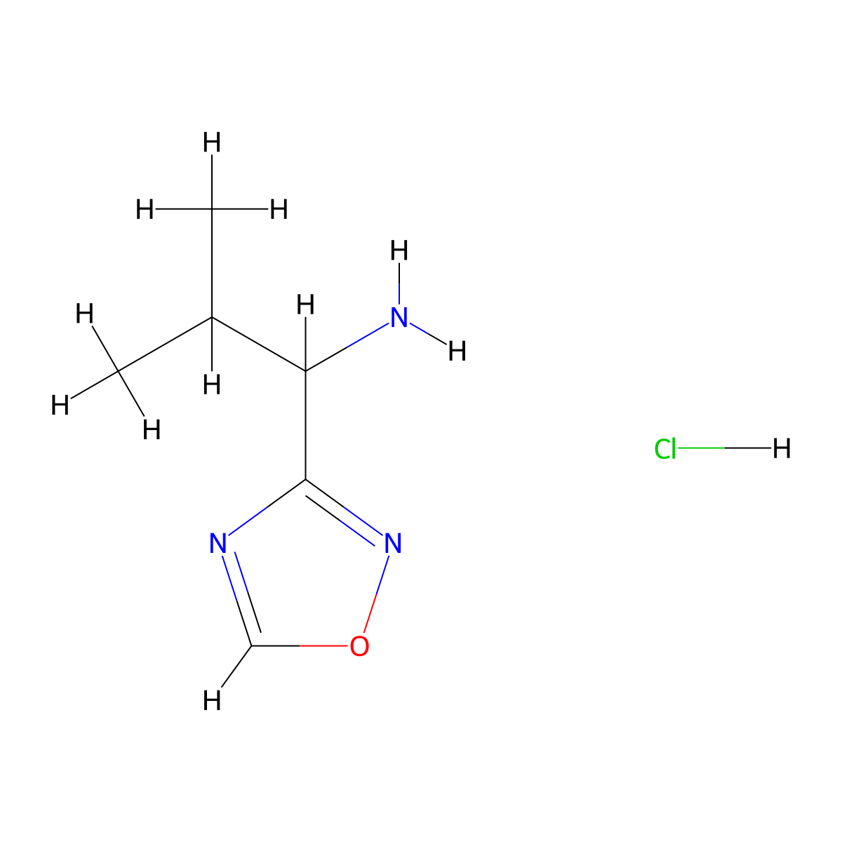 2-Methyl-1-(1,2,4-oxadiazol-3-yl)propan-1-amine hydrochloride molecular structure, CAS 1795274-18-8