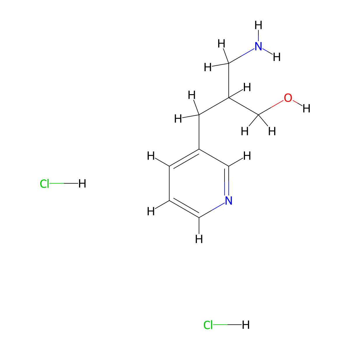 3-Amino-2-(pyridin-3-ylmethyl)propan-1-ol dihydrochloride molecular structure, CAS 1795274-98-4