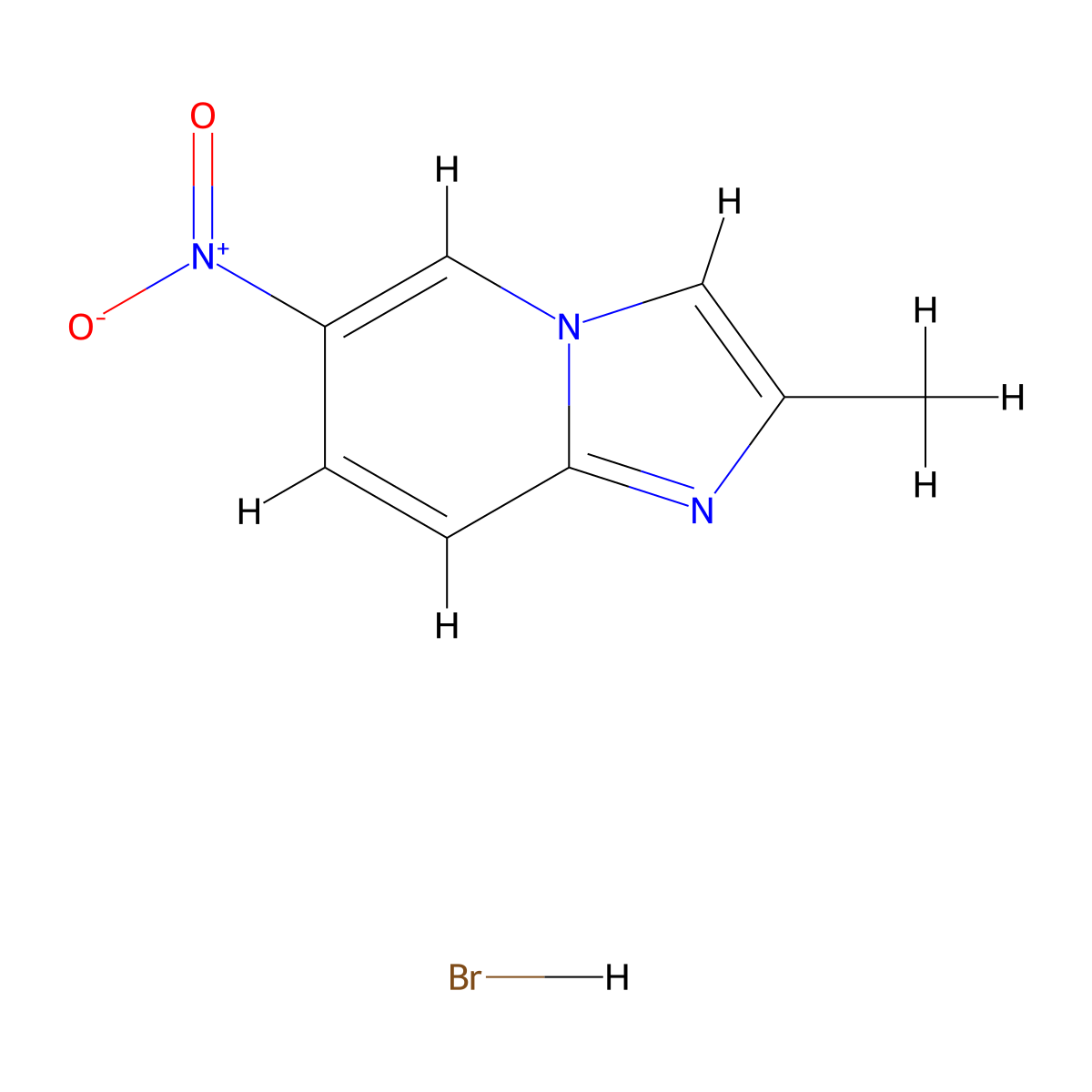 2-Methyl-6-nitroimidazo[1,2-a]pyridine hydrobromide molecular structure, CAS 1795276-21-9