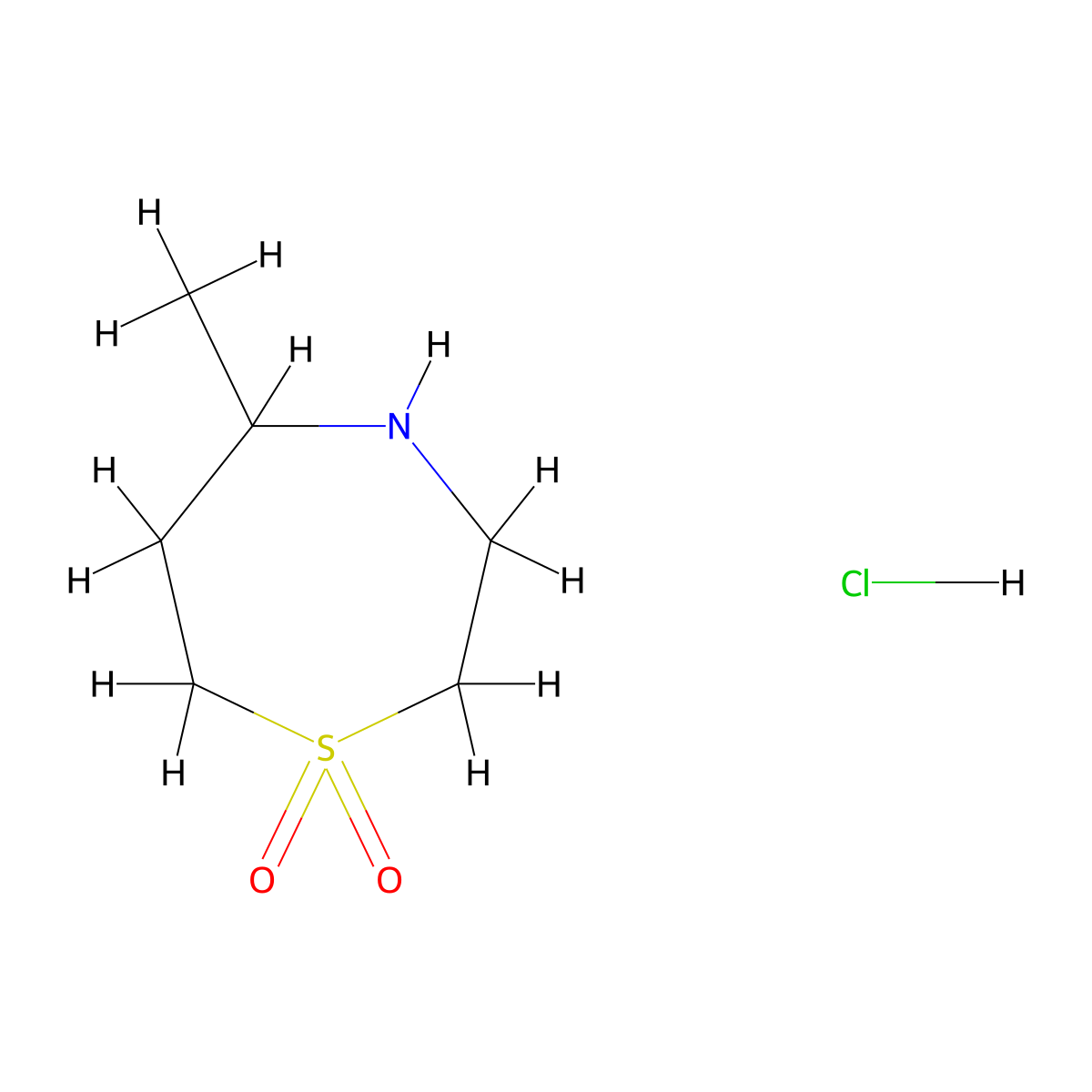 5-Methyl-1lambda6,4-thiazepane-1,1-dione hydrochloride molecular structure, CAS 1795276-67-3