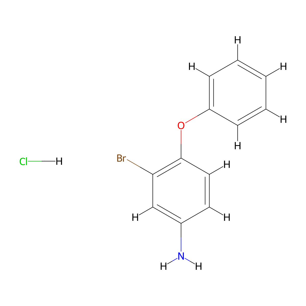 3-Bromo-4-phenoxyaniline hydrochloride molecular structure, CAS 1795278-21-5