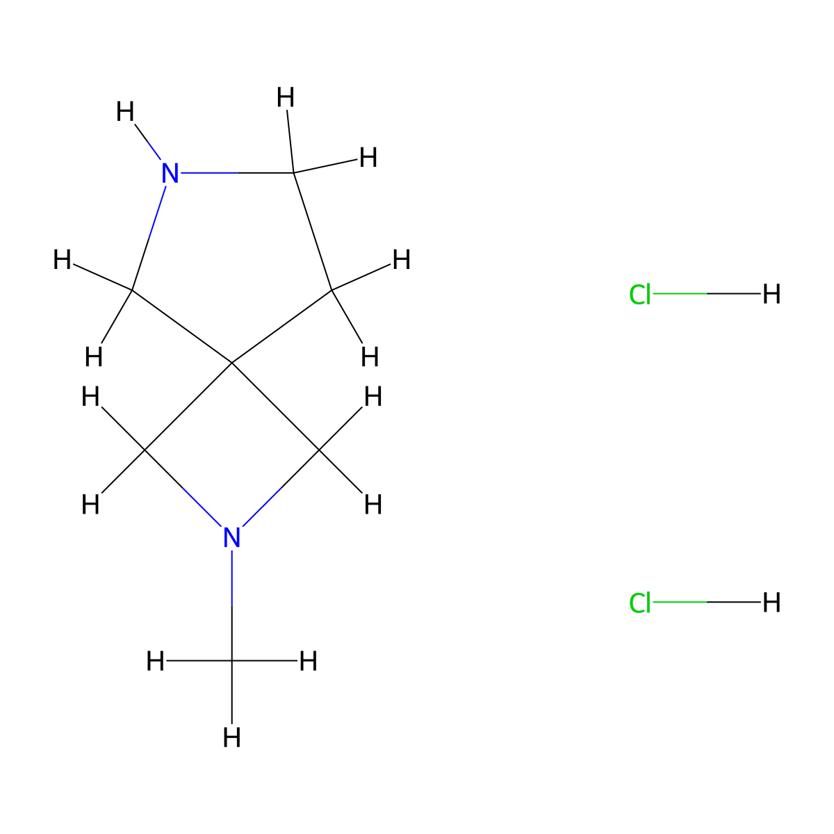 2-Methyl-2,6-diazaspiro(3.4)octane dihydrochloride molecular structure, CAS 1795283-47-4