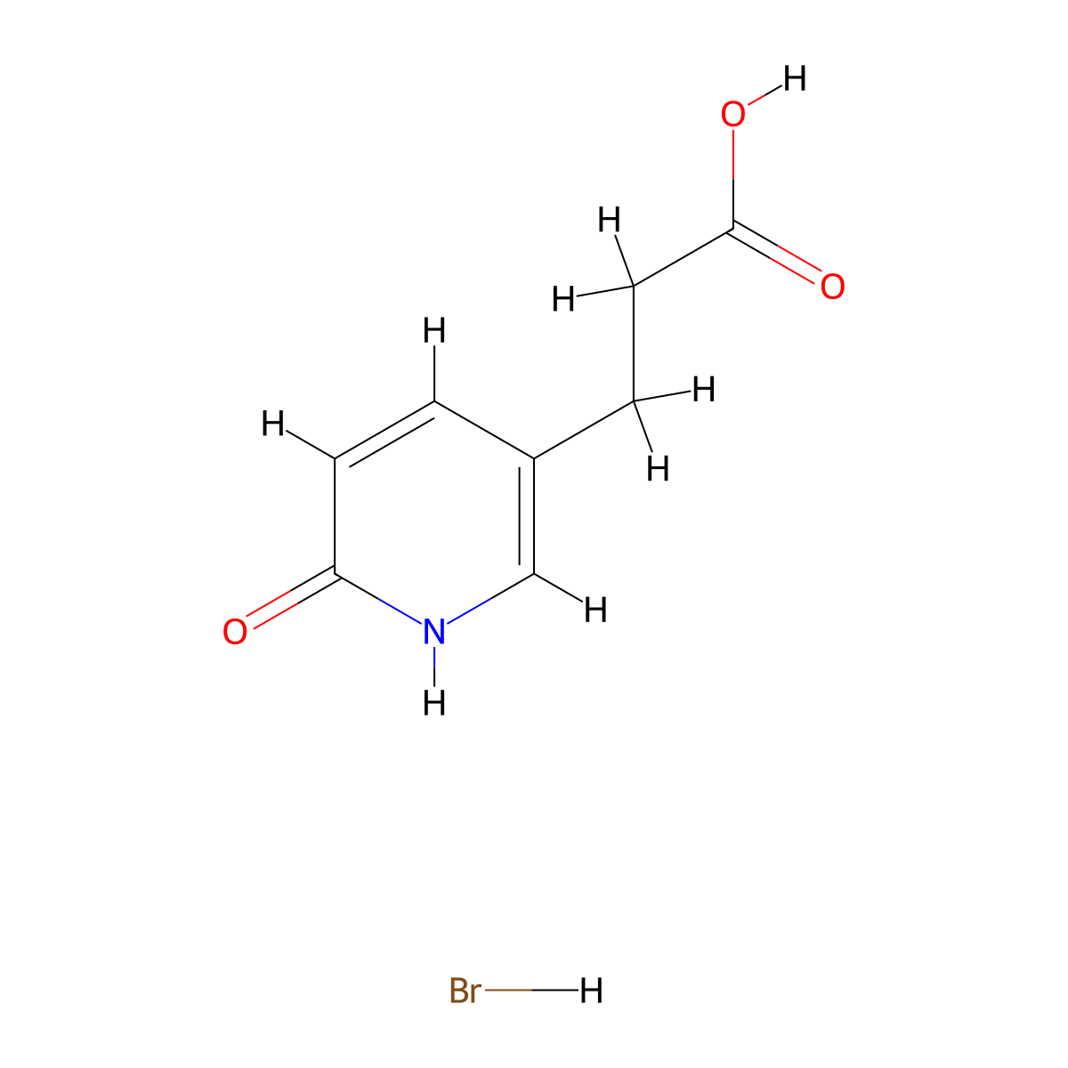3-(6-Oxo-1,6-dihydropyridin-3-yl)propanoic acid hydrobromide molecular structure, CAS 1795288-19-5