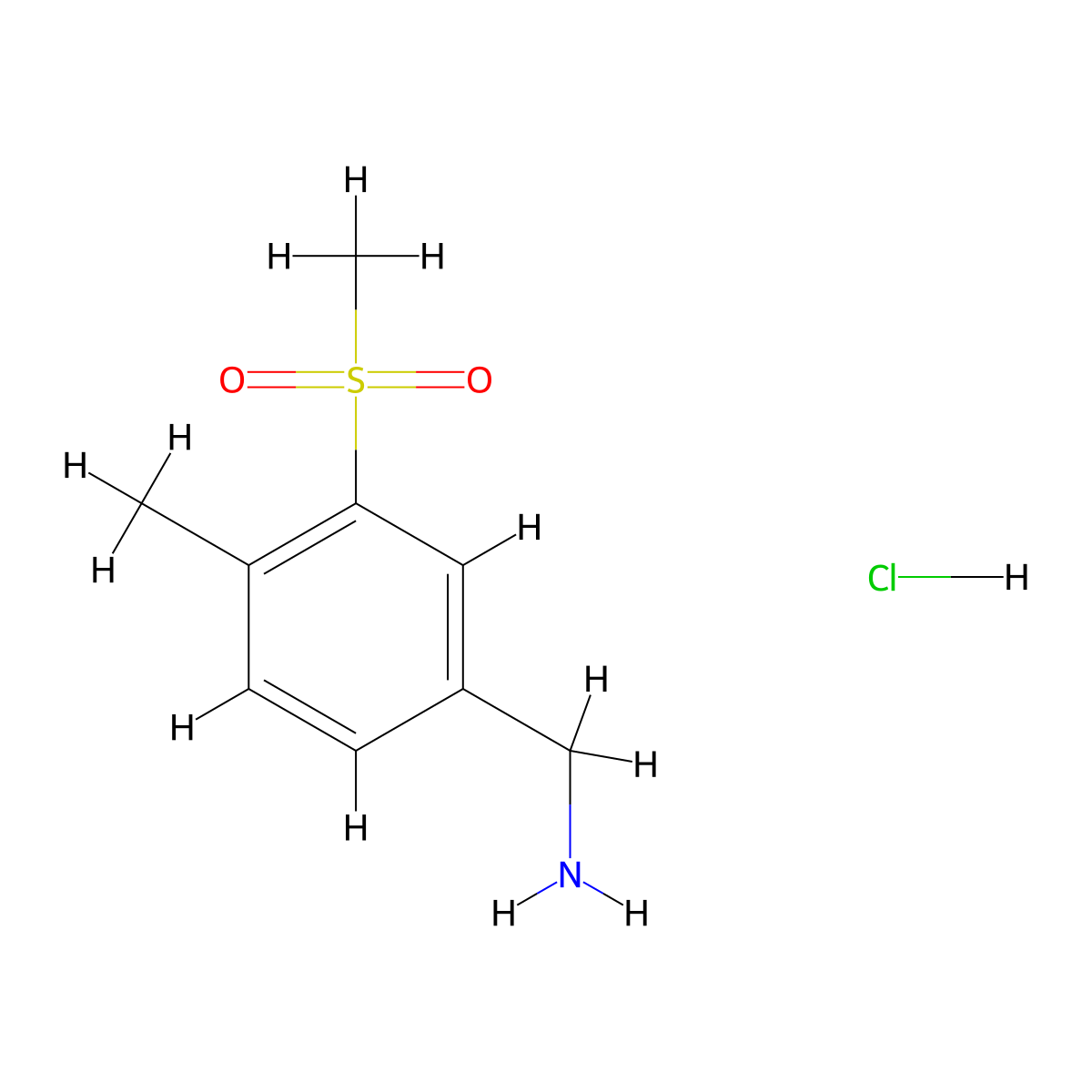 (3-Methanesulfonyl-4-methylphenyl)methanamine hydrochloride molecular structure, CAS 1795292-04-4