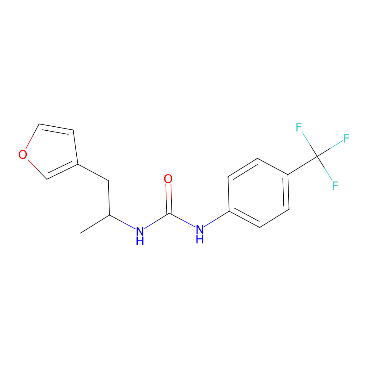1-(1-(Furan-3-yl)propan-2-yl)-3-(4-(trifluoromethyl)phenyl)urea molecular structure, CAS 1795295-56-5