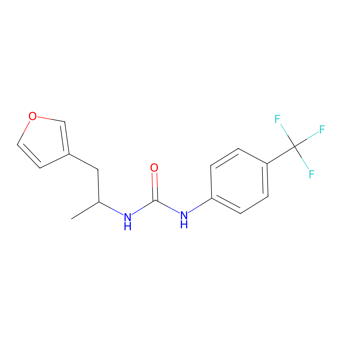 1-(1-(Furan-3-yl)propan-2-yl)-3-(4-(trifluoromethyl)phenyl)urea molecular structure, CAS 1795295-56-5