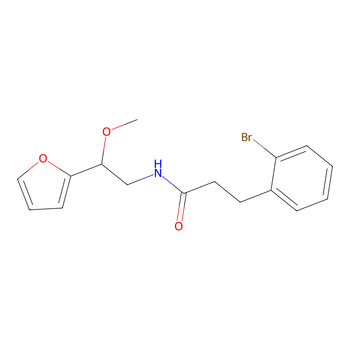 3-(2-bromophenyl)-N-[2-(furan-2-yl)-2-methoxyethyl]propanamide molecular structure, CAS 1795295-91-8