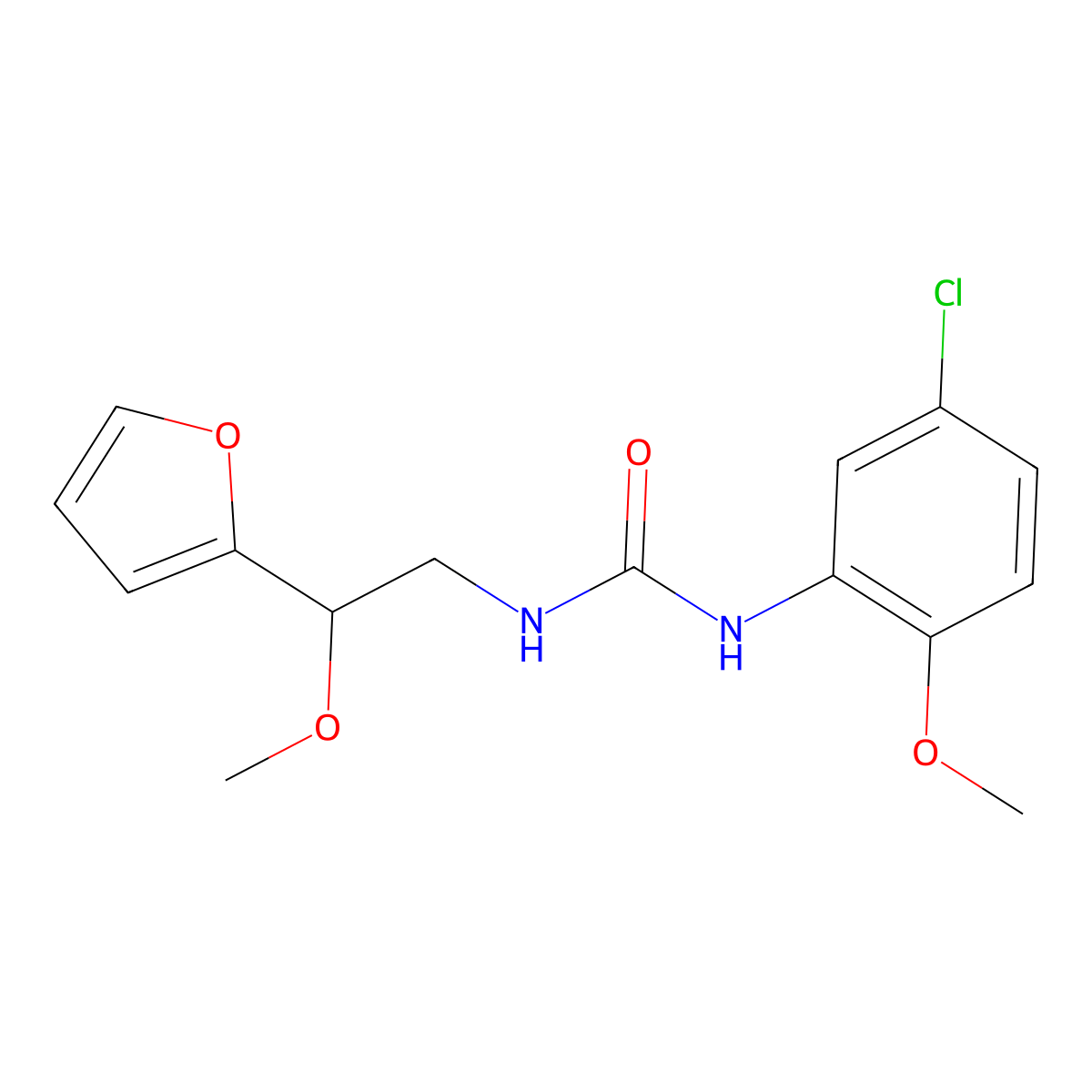 1-(5-Chloro-2-methoxyphenyl)-3-[2-(furan-2-yl)-2-methoxyethyl]urea molecular structure, CAS 1795296-13-7