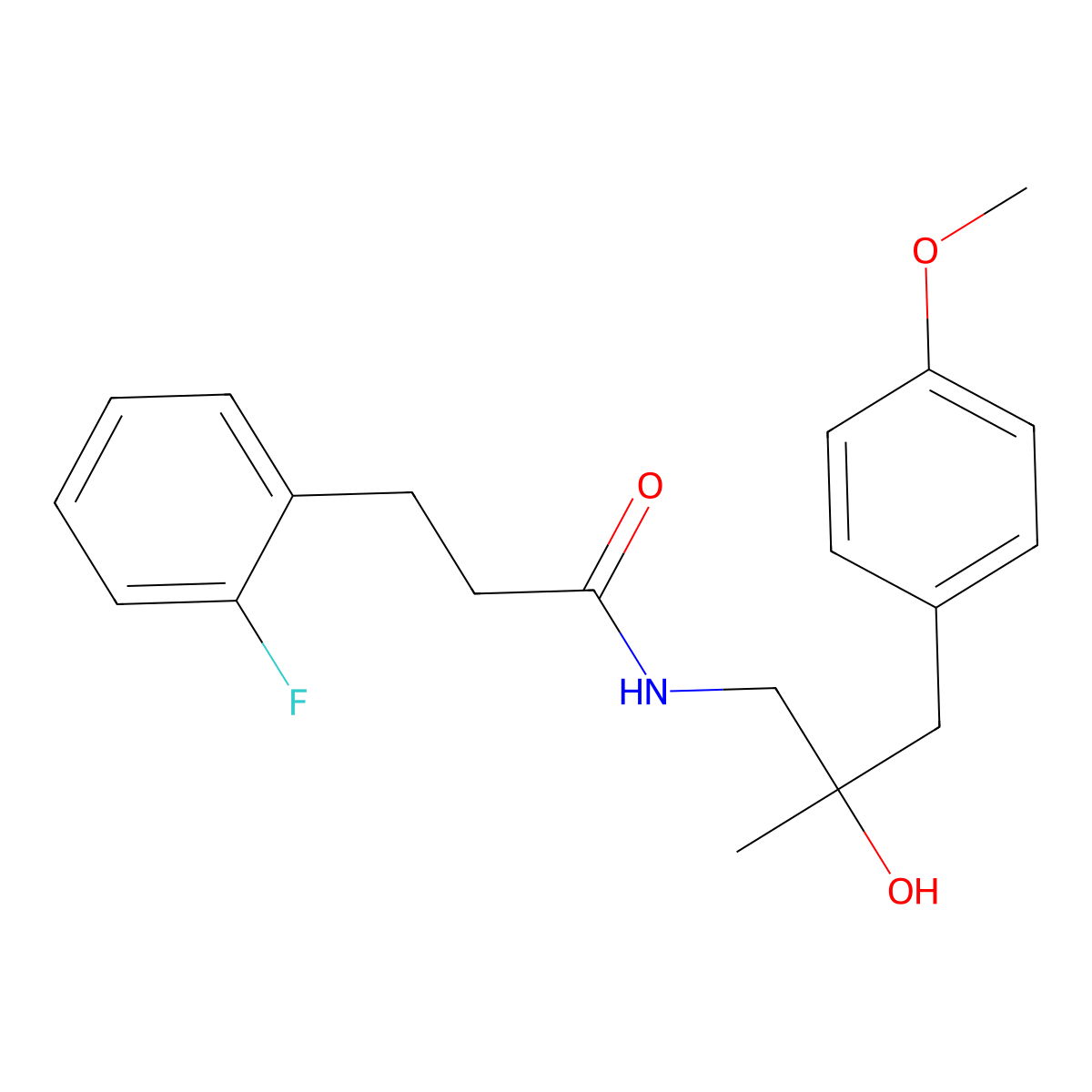 3-(2-fluorophenyl)-N-[2-hydroxy-3-(4-methoxyphenyl)-2-methylpropyl]propanamide molecular structure, CAS 1795296-31-9