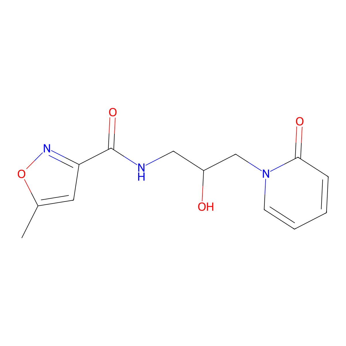 N-(2-hydroxy-3-(2-oxopyridin-1(2H)-yl)propyl)-5-methylisoxazole-3-carboxamide molecular structure, CAS 1795296-53-5