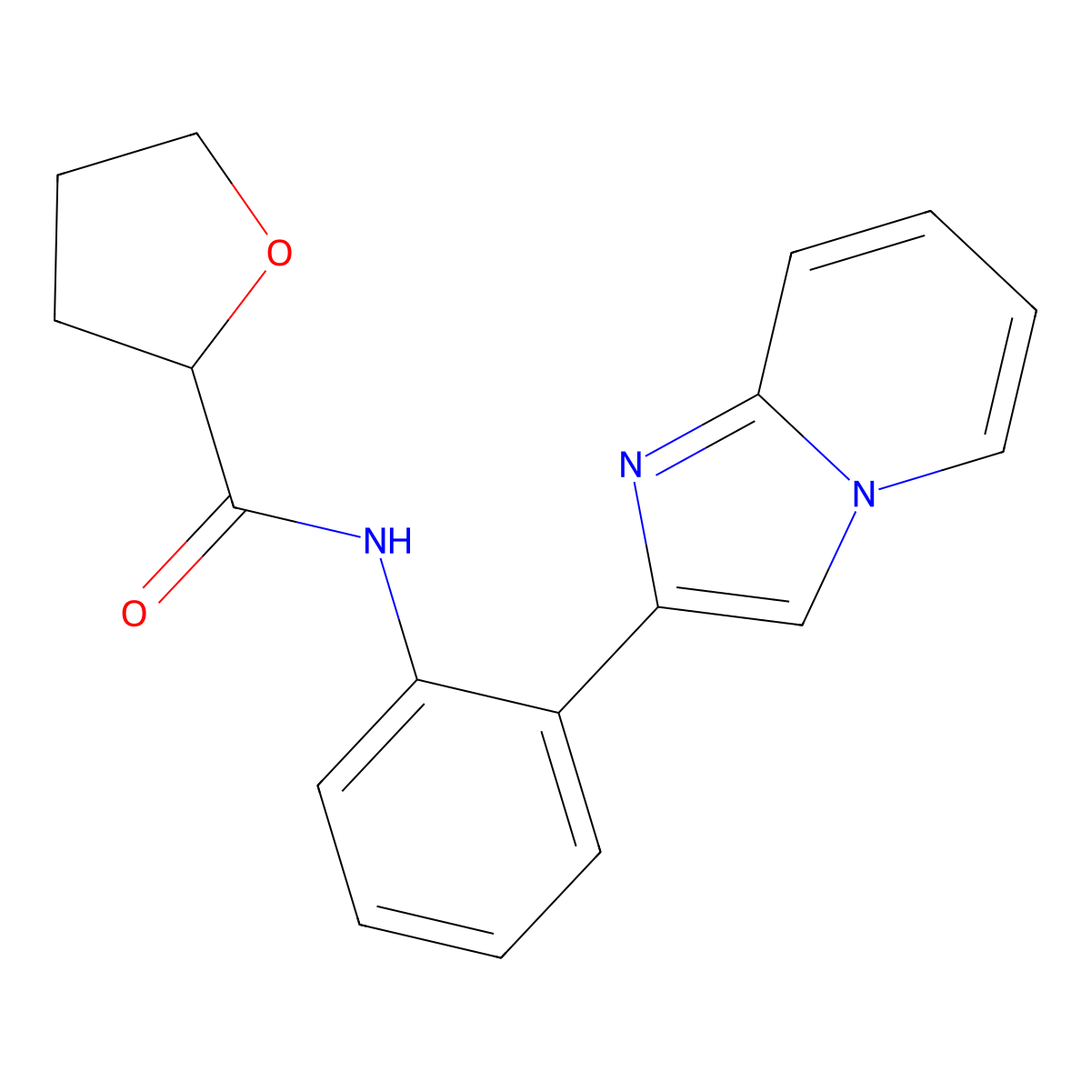 N-(2-(imidazo[1,2-a]pyridin-2-yl)phenyl)tetrahydrofuran-2-carboxamide molecular structure, CAS 1795296-72-8