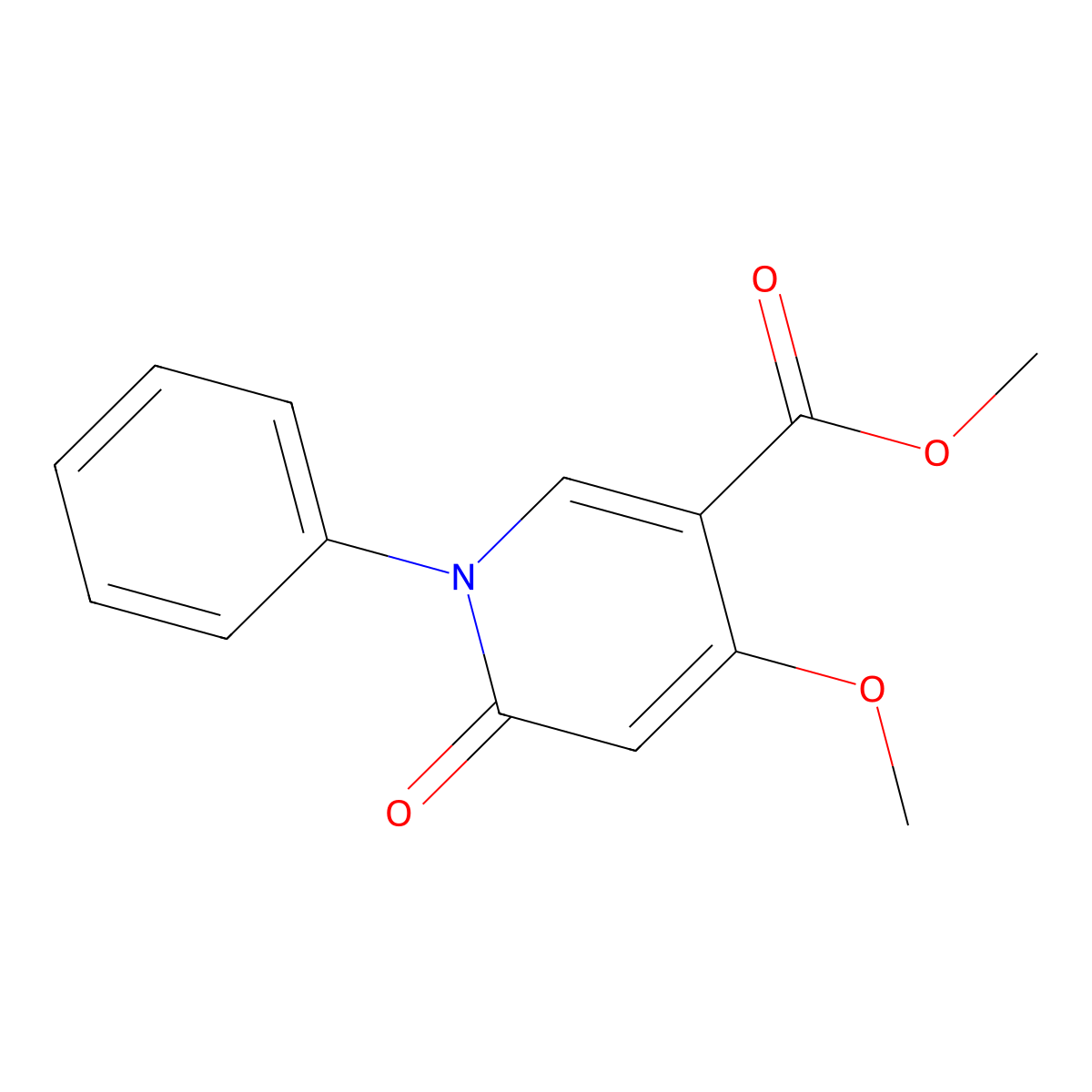 Methyl 4-methoxy-6-oxo-1-phenyl-1,6-dihydropyridine-3-carboxylate molecular structure, CAS 1795296-93-3