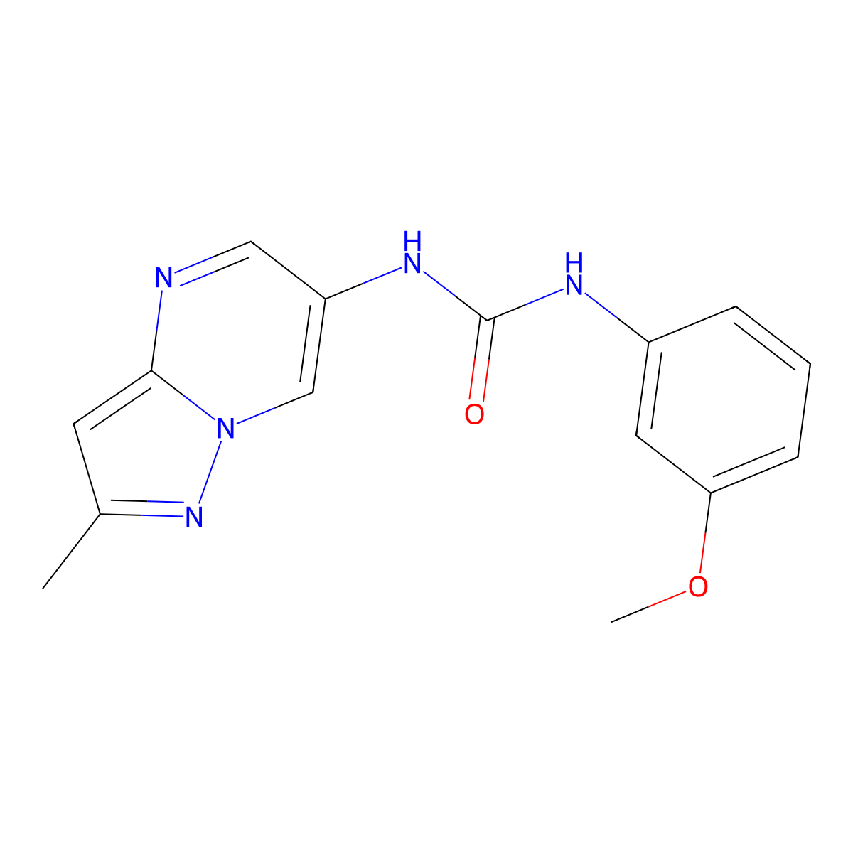 1-(3-Methoxyphenyl)-3-(2-methylpyrazolo[1,5-a]pyrimidin-6-yl)urea molecular structure, CAS 1795297-10-7