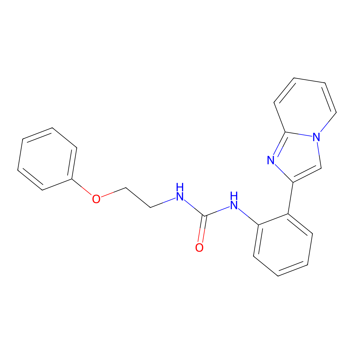 1-(2-(Imidazo[1,2-a]pyridin-2-yl)phenyl)-3-(2-phenoxyethyl)urea molecular structure, CAS 1795297-23-2