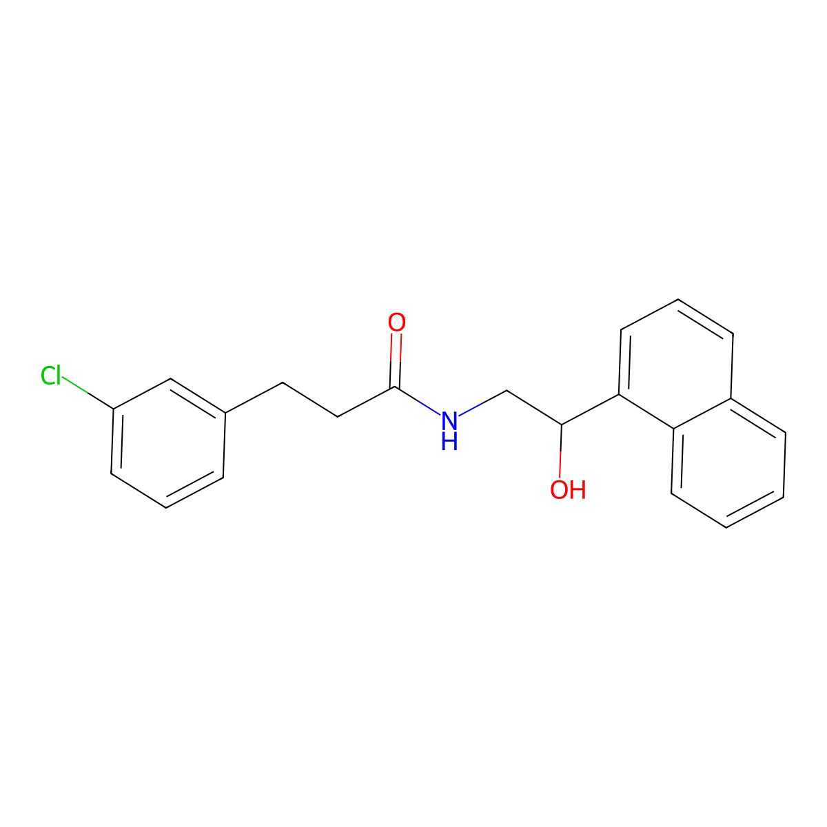 3-(3-chlorophenyl)-N-[2-hydroxy-2-(naphthalen-1-yl)ethyl]propanamide molecular structure, CAS 1795297-40-3
