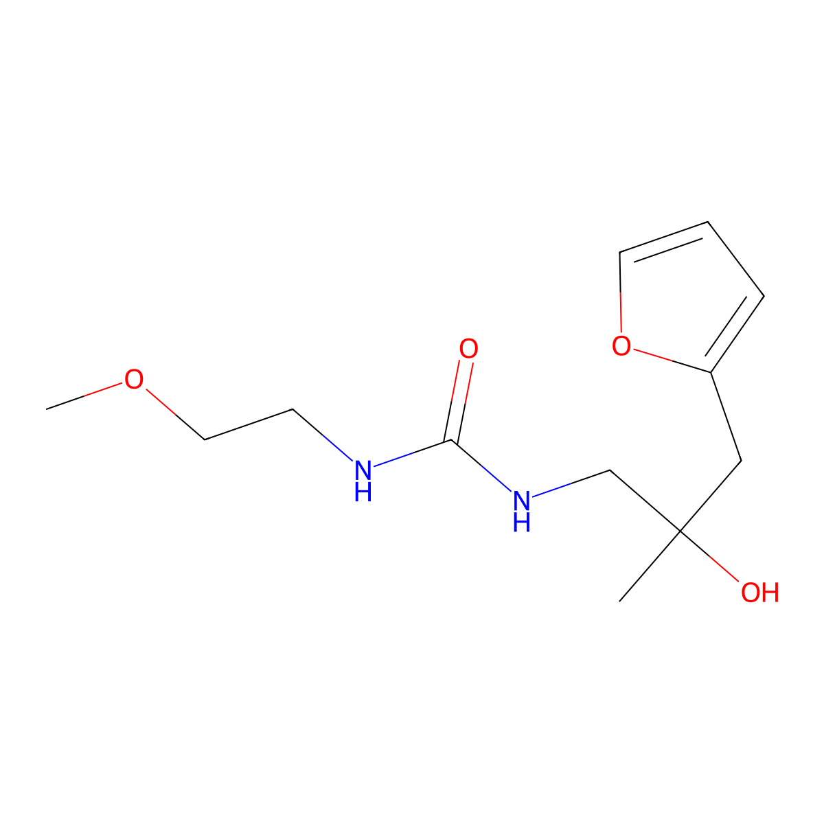 1-[3-(Furan-2-yl)-2-hydroxy-2-methylpropyl]-3-(2-methoxyethyl)urea molecular structure, CAS 1795297-43-6