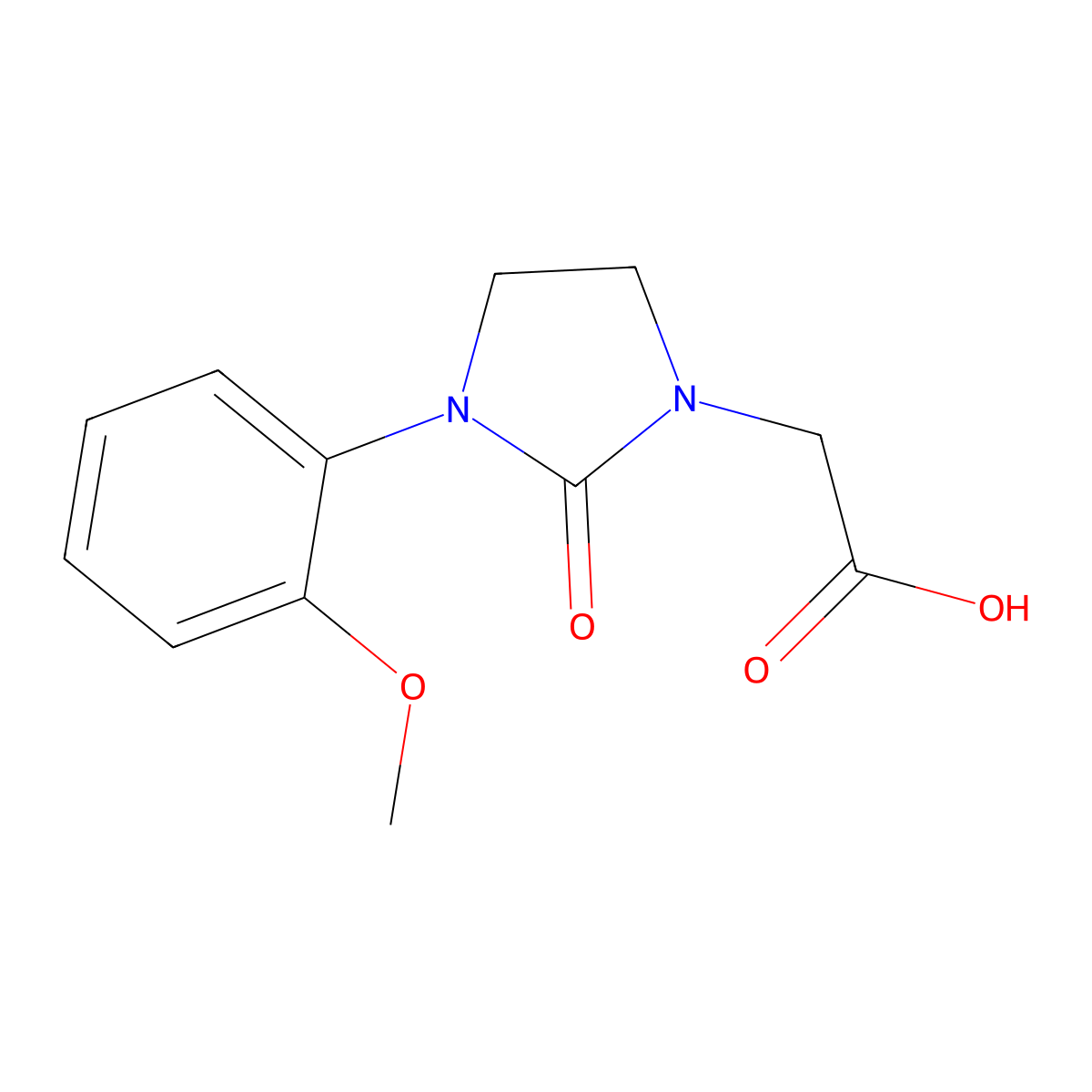 2-(3-(2-Methoxyphenyl)-2-oxoimidazolidin-1-yl)acetic acid molecular structure, CAS 1795297-71-0