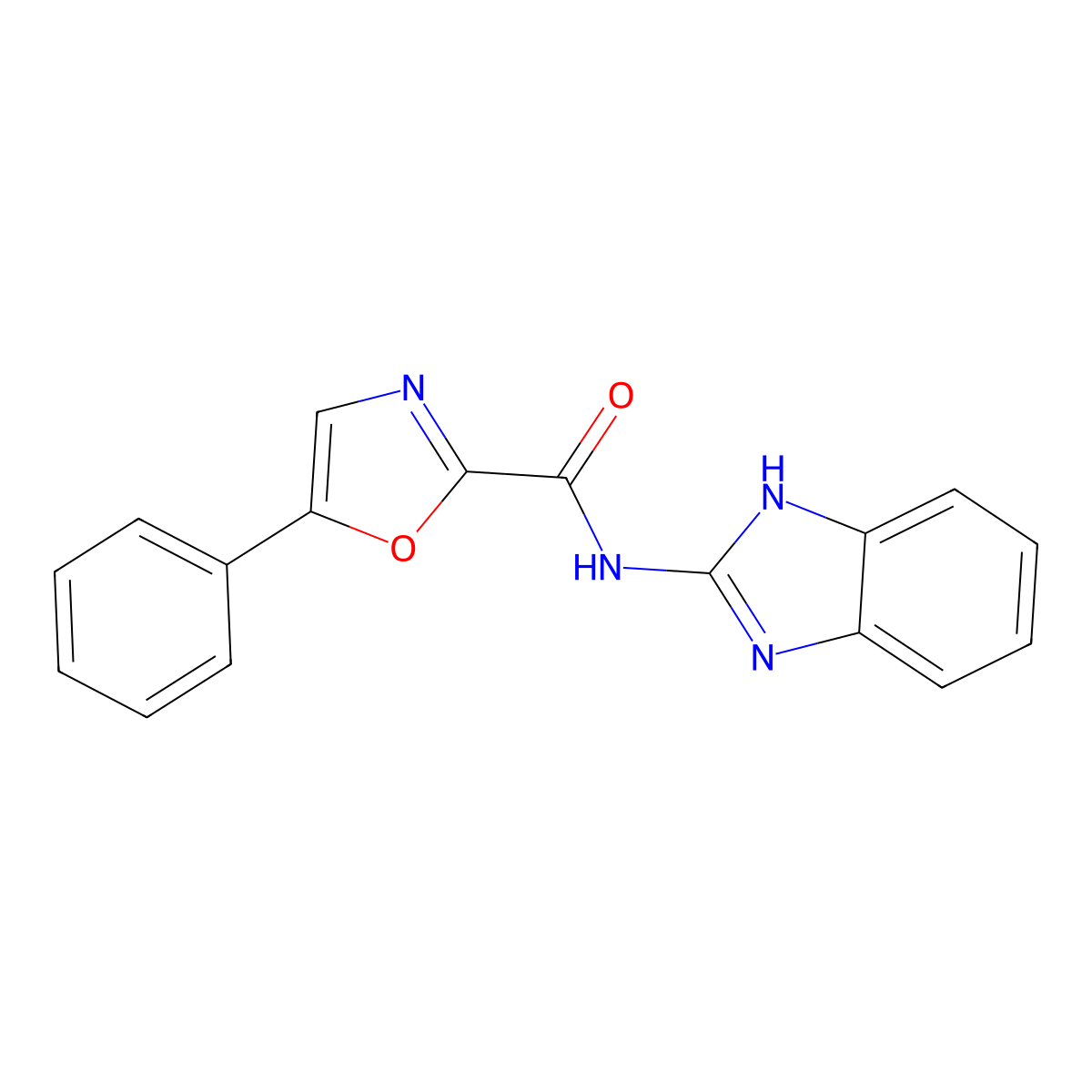 N-(1H-benzo[d]imidazol-2-yl)-5-phenyloxazole-2-carboxamide molecular structure, CAS 1795297-83-4