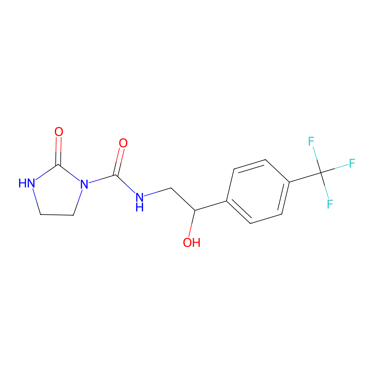 N-{2-hydroxy-2-[4-(trifluoromethyl)phenyl]ethyl}-2-oxoimidazolidine-1-carboxamide molecular structure, CAS 1795297-87-8