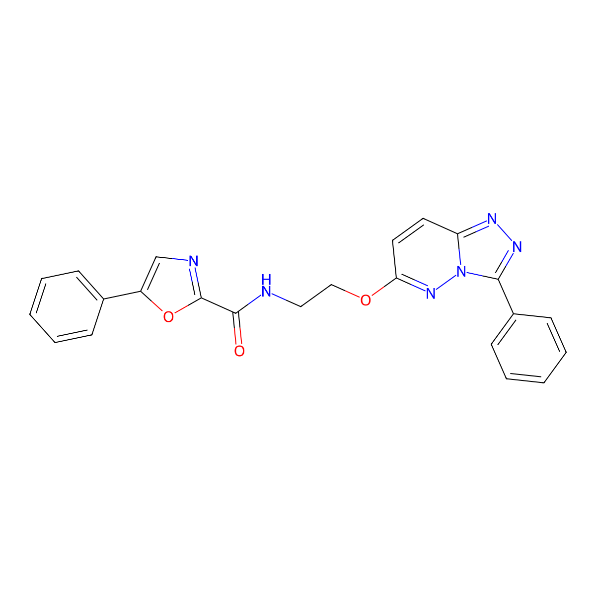 5-phenyl-N-(2-((3-phenyl-[1,2,4]triazolo[4,3-b]pyridazin-6-yl)oxy)ethyl)oxazole-2-carboxamide molecular structure, CAS 1795297-93-6