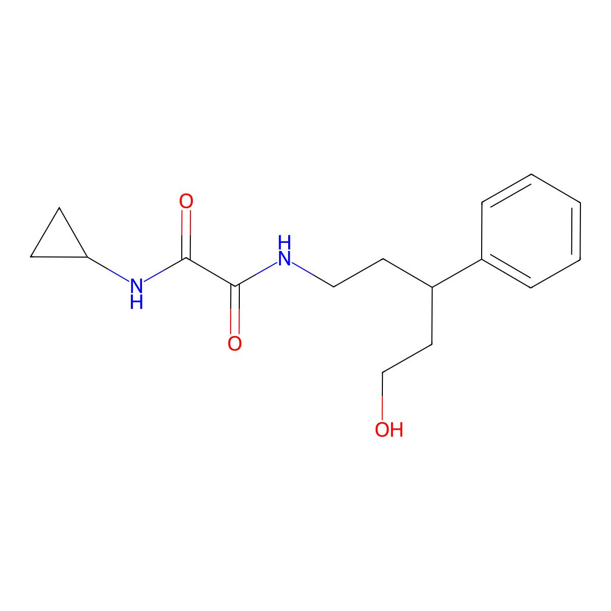 N1-cyclopropyl-N2-(5-hydroxy-3-phenylpentyl)oxalamide molecular structure, CAS 1795298-00-8