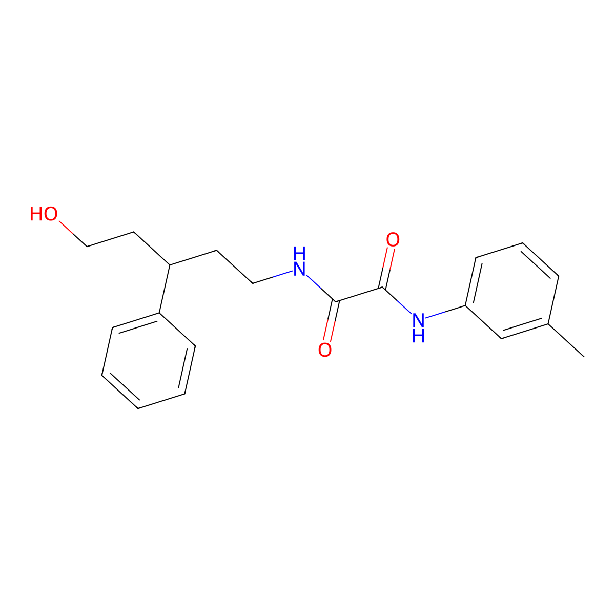 N1-(5-hydroxy-3-phenylpentyl)-N2-(m-tolyl)oxalamide molecular structure, CAS 1795298-11-1