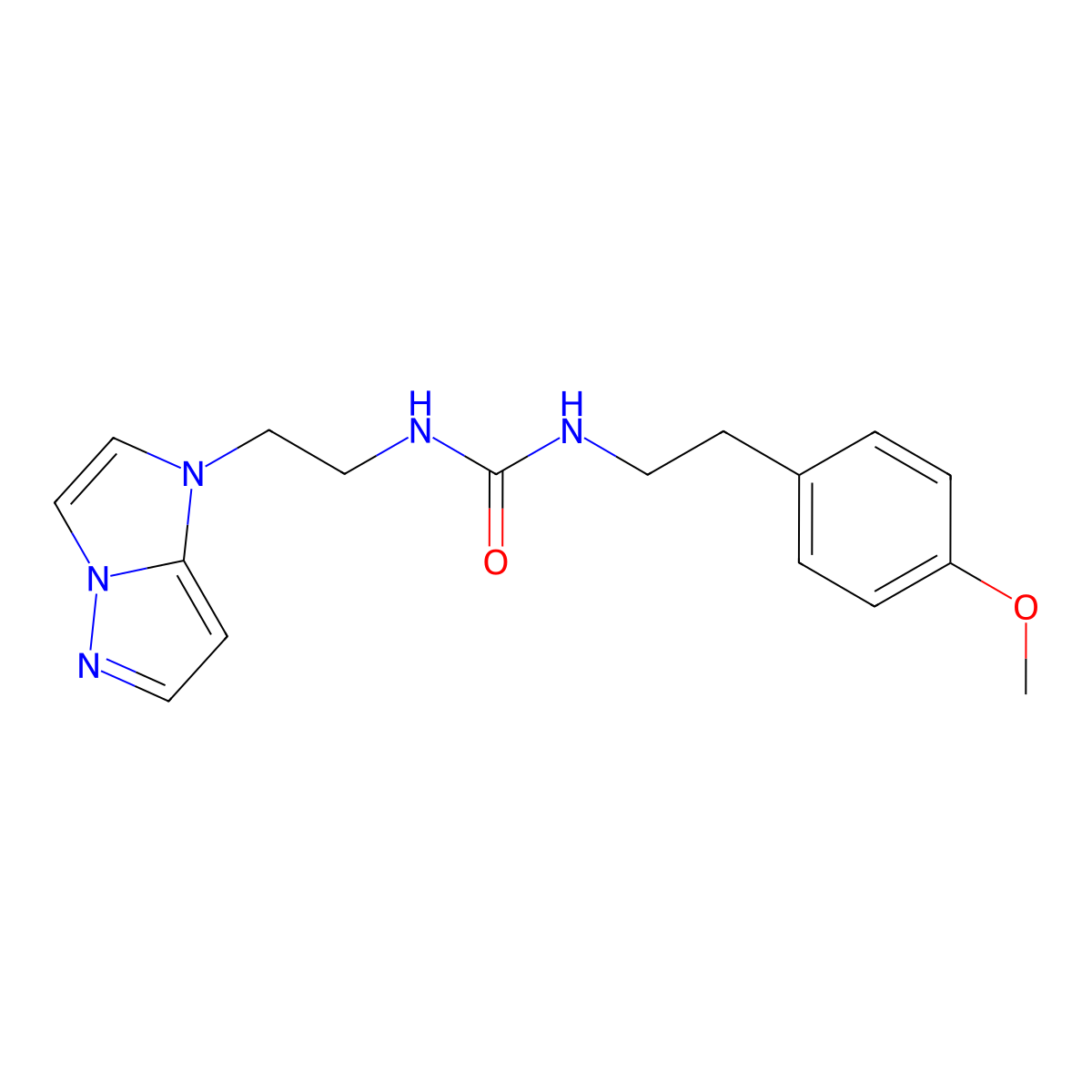 1-(2-(1H-imidazo[1,2-b]pyrazol-1-yl)ethyl)-3-(4-methoxyphenethyl)urea molecular structure, CAS 1795298-19-9